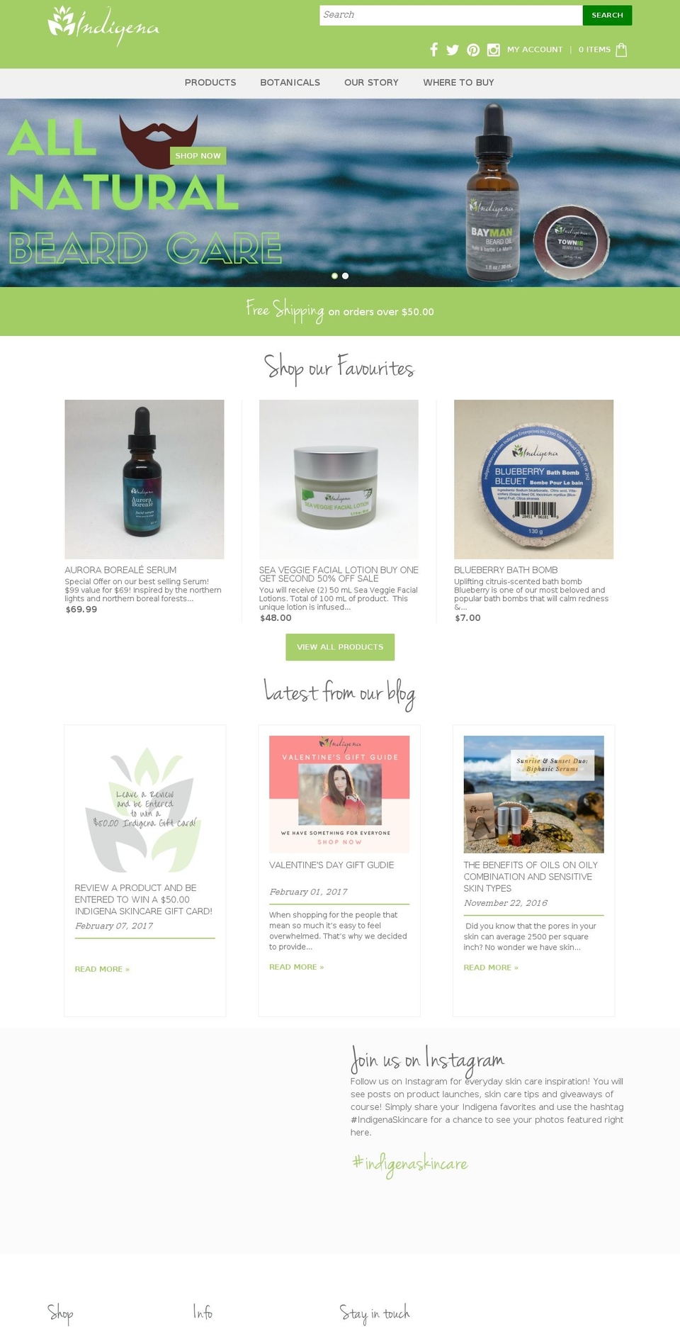 indigena.us shopify website screenshot