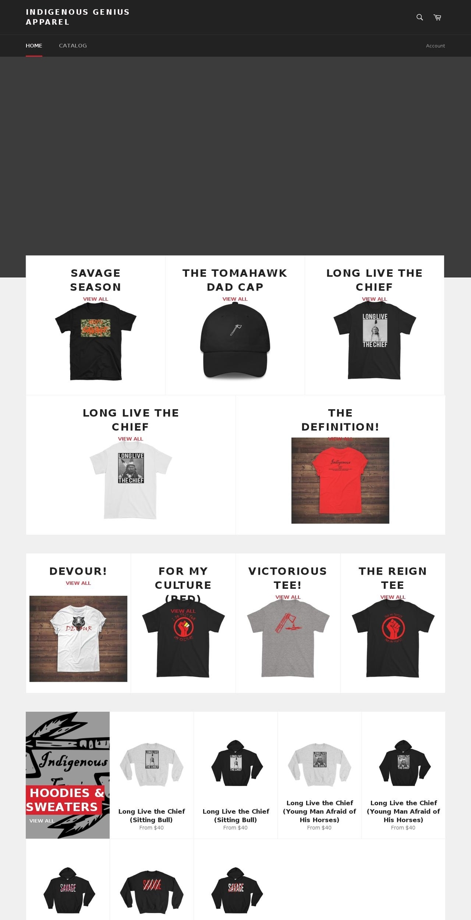 indigenousgenius.com — Shopify storefront screenshot