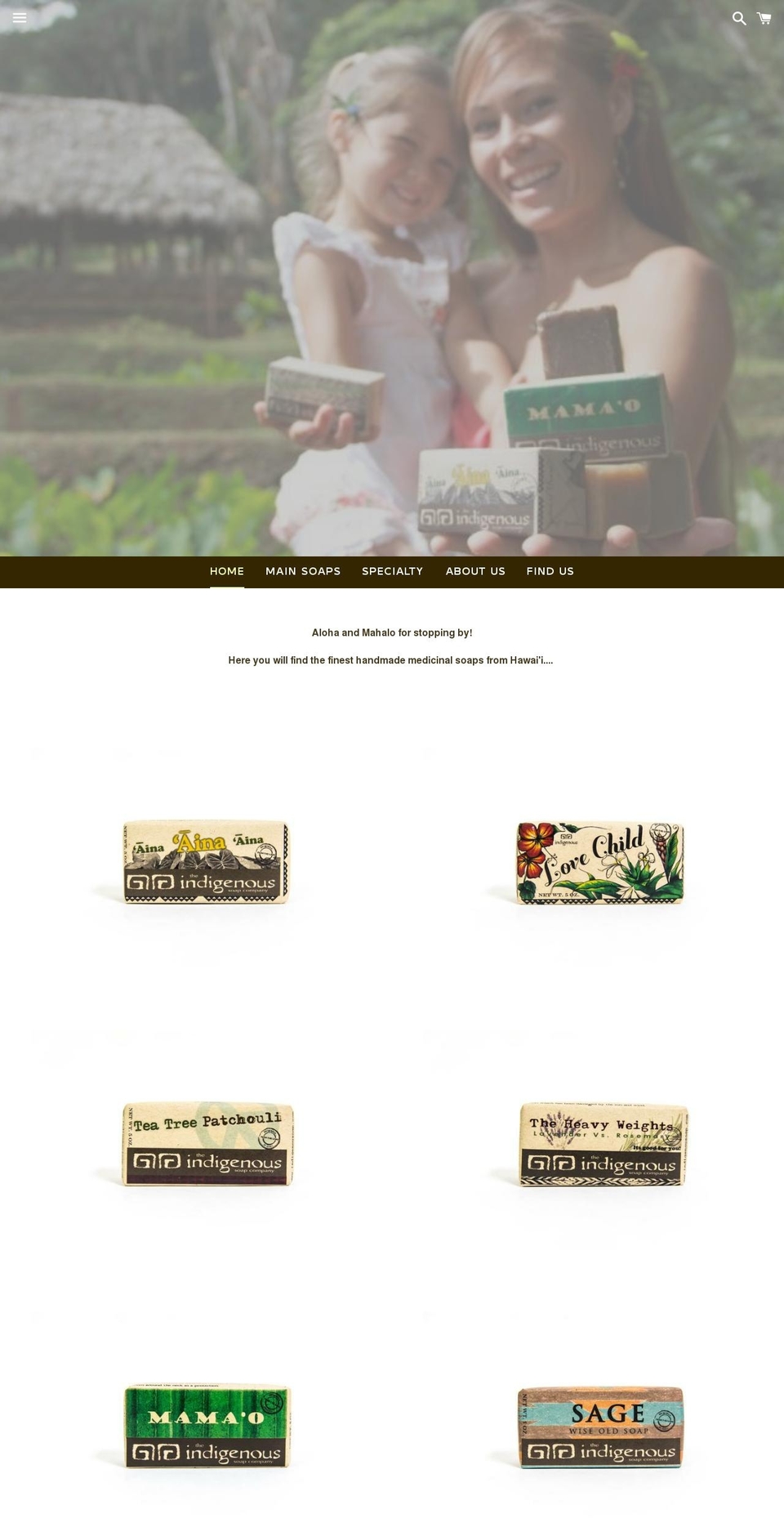 indigenousoap.com shopify website screenshot