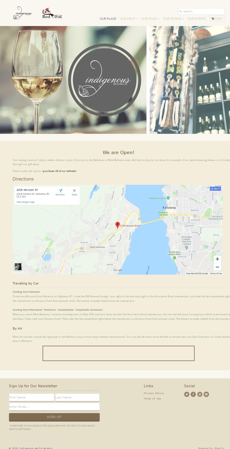 indigenouswine.com — Shopify storefront screenshot
