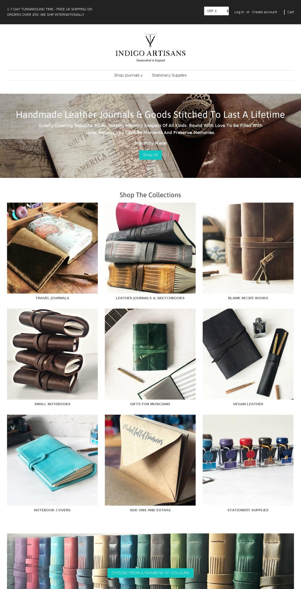 indigo-artisans.com shopify website screenshot