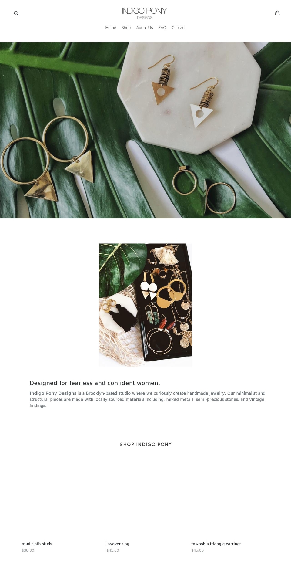 indigo-pony.com shopify website screenshot