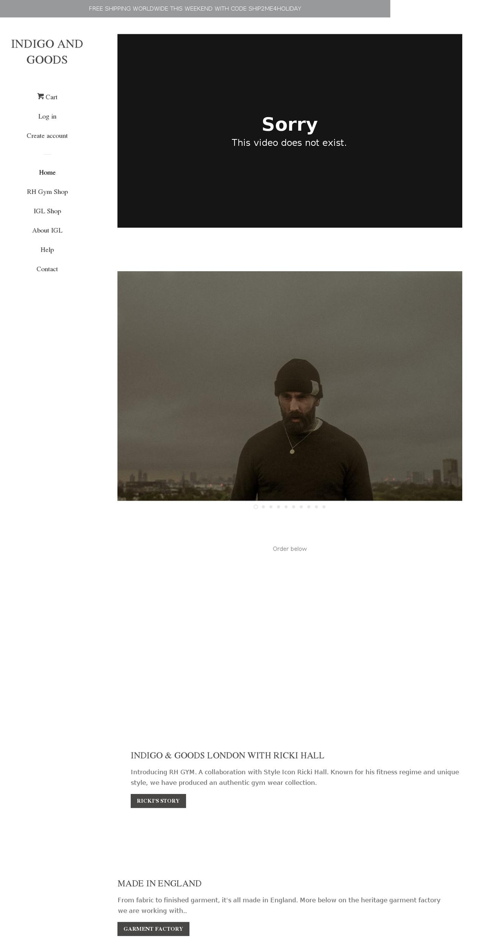 indigoandgoods.com shopify website screenshot