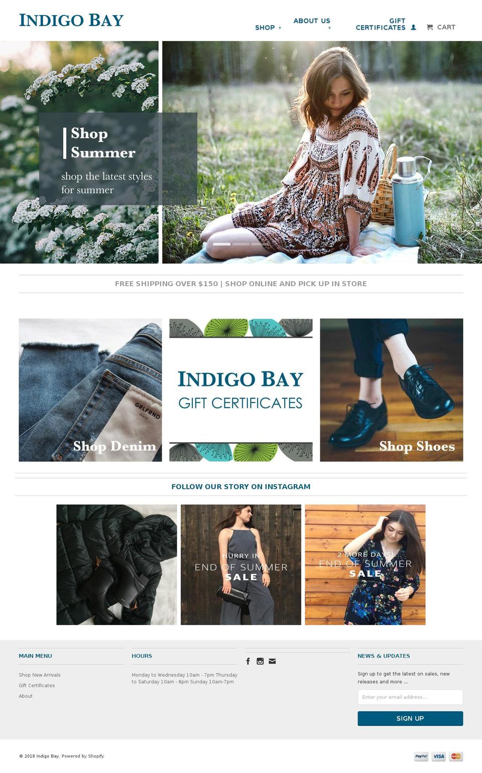 indigobaycanmore.com shopify website screenshot