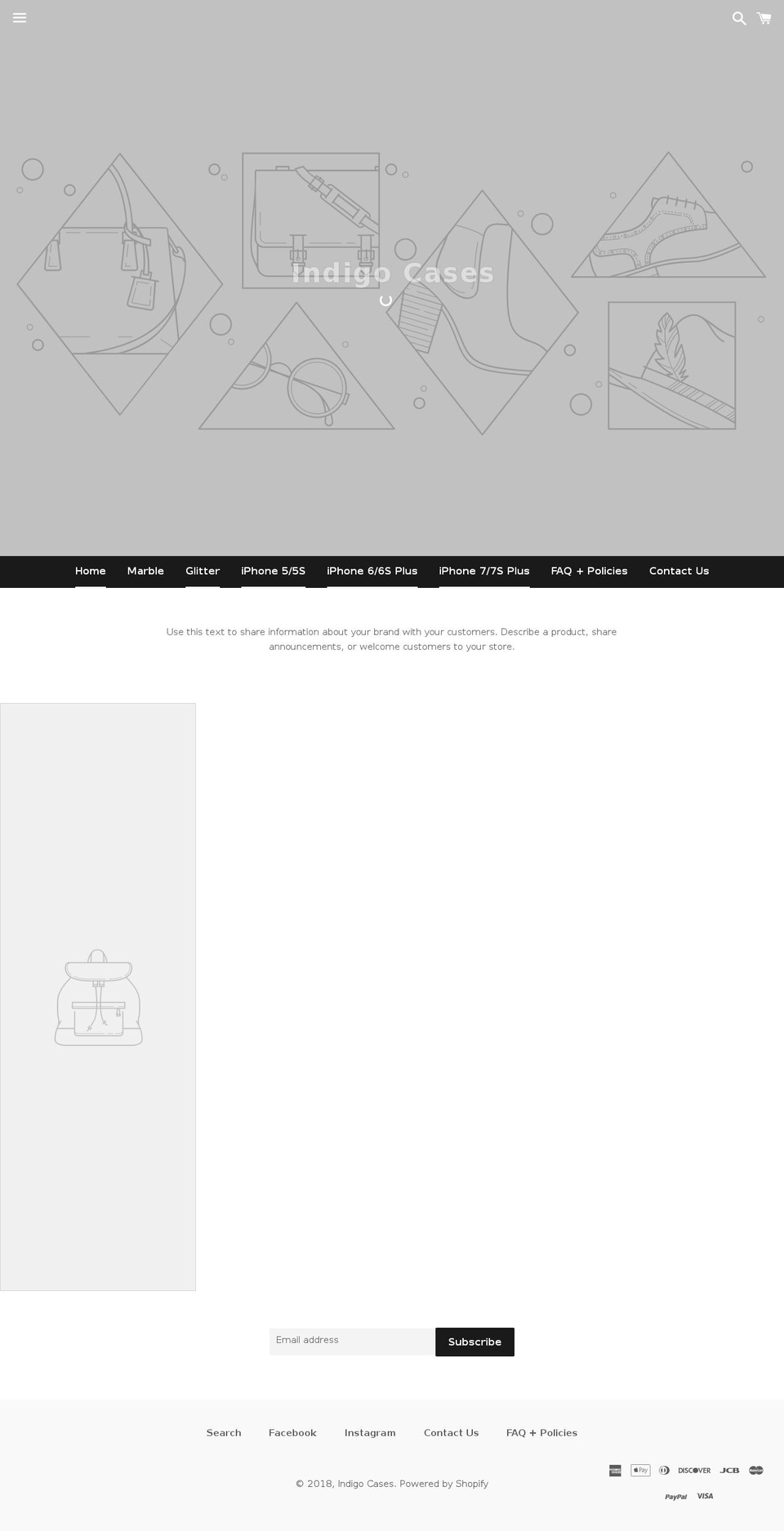 indigocases.com — Shopify storefront screenshot