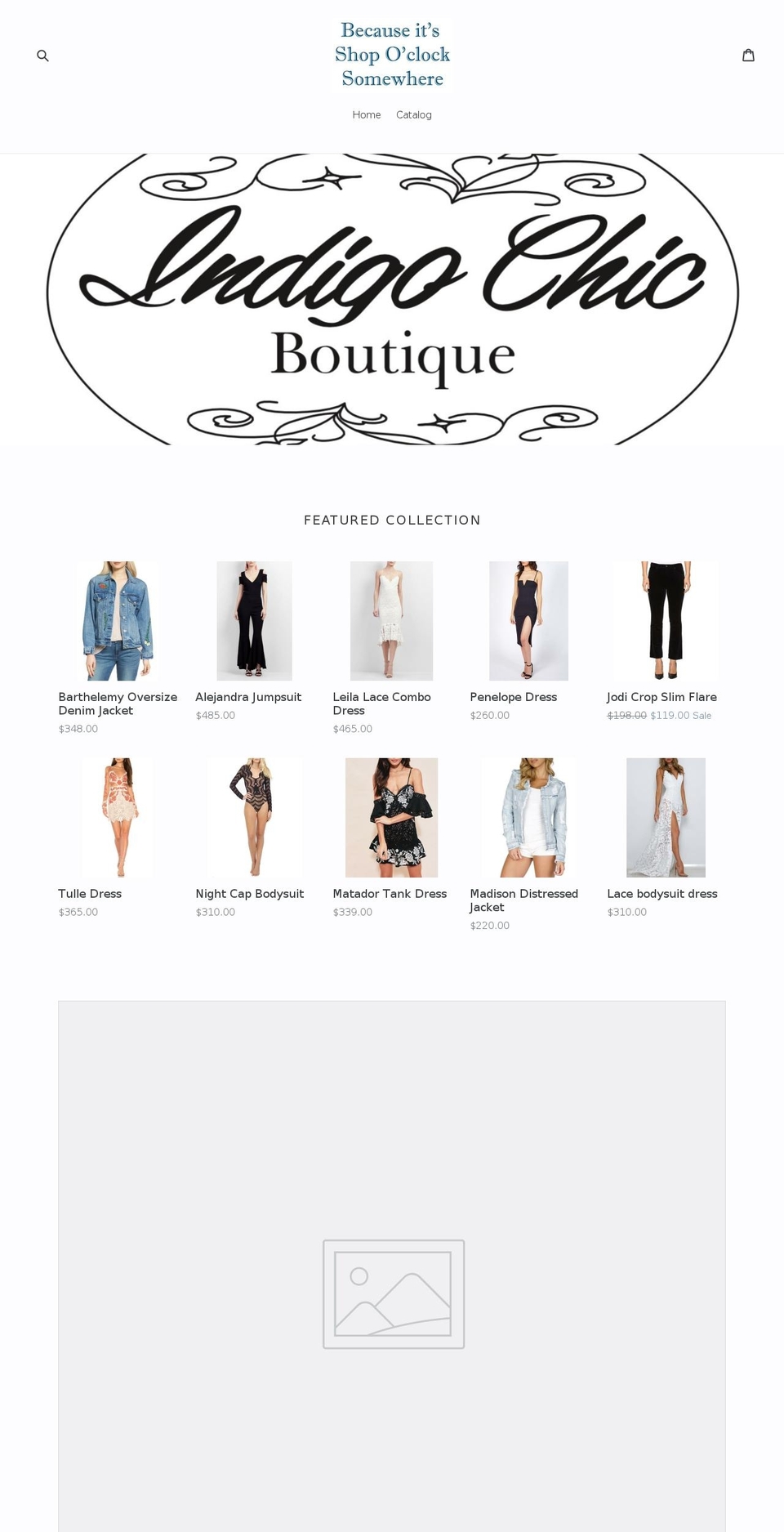 indigochiconline.com — Shopify storefront screenshot