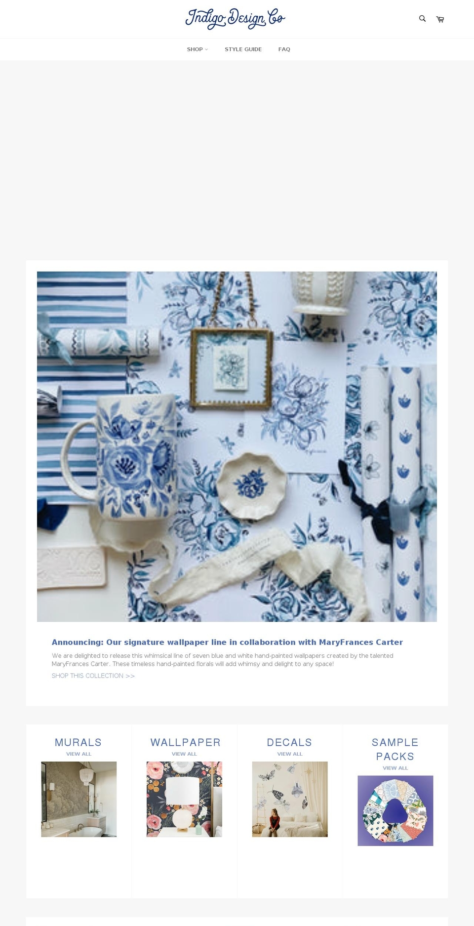 indigodesign.company shopify website screenshot