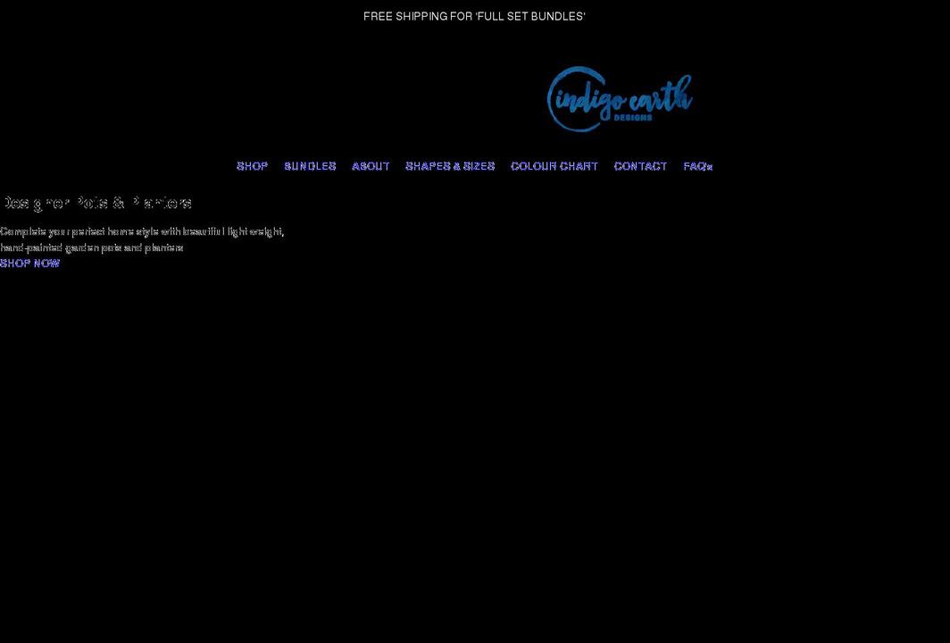 indigoearthdesigns.com.au shopify website screenshot