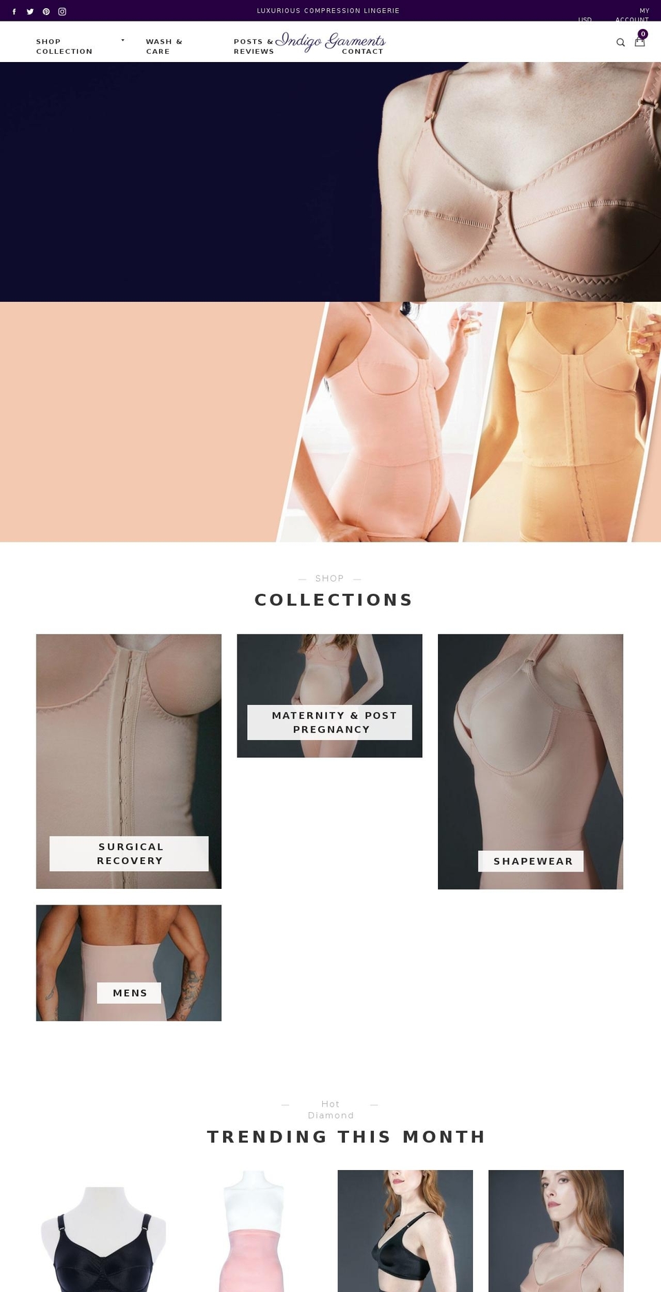 indigogarments.io shopify website screenshot