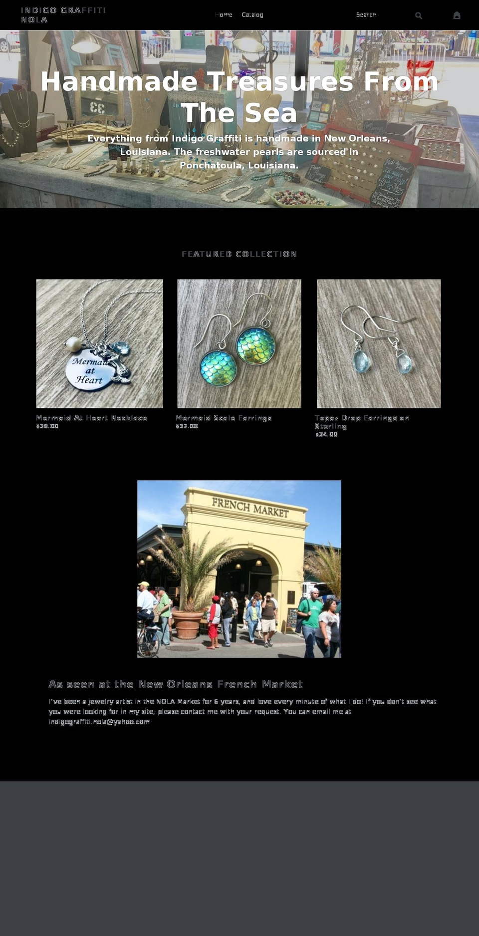 indigograffiti-nola.com — Shopify storefront screenshot