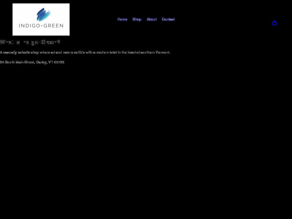 indigogreen.shop shopify website screenshot