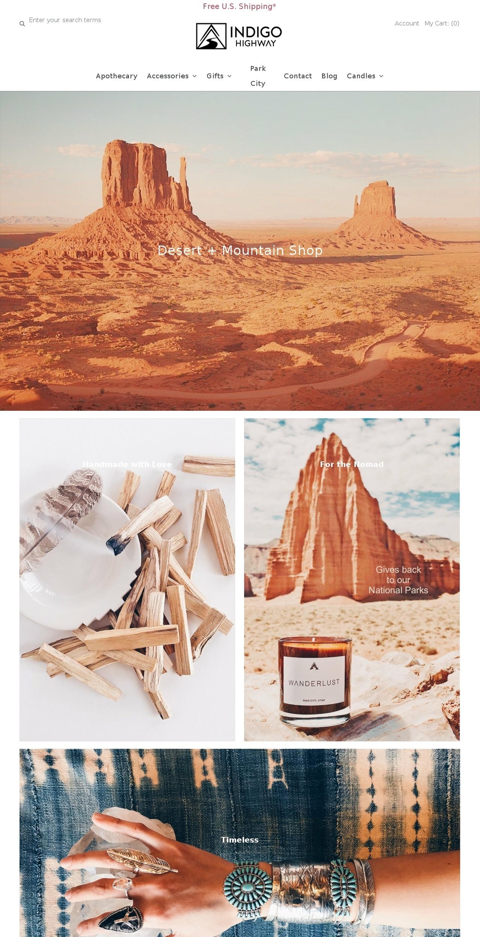 indigohighway.com — Shopify storefront screenshot