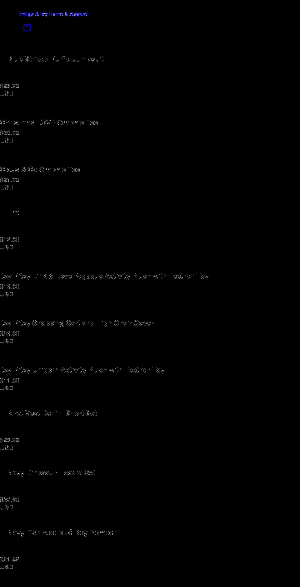 indigoivyha.com shopify website screenshot