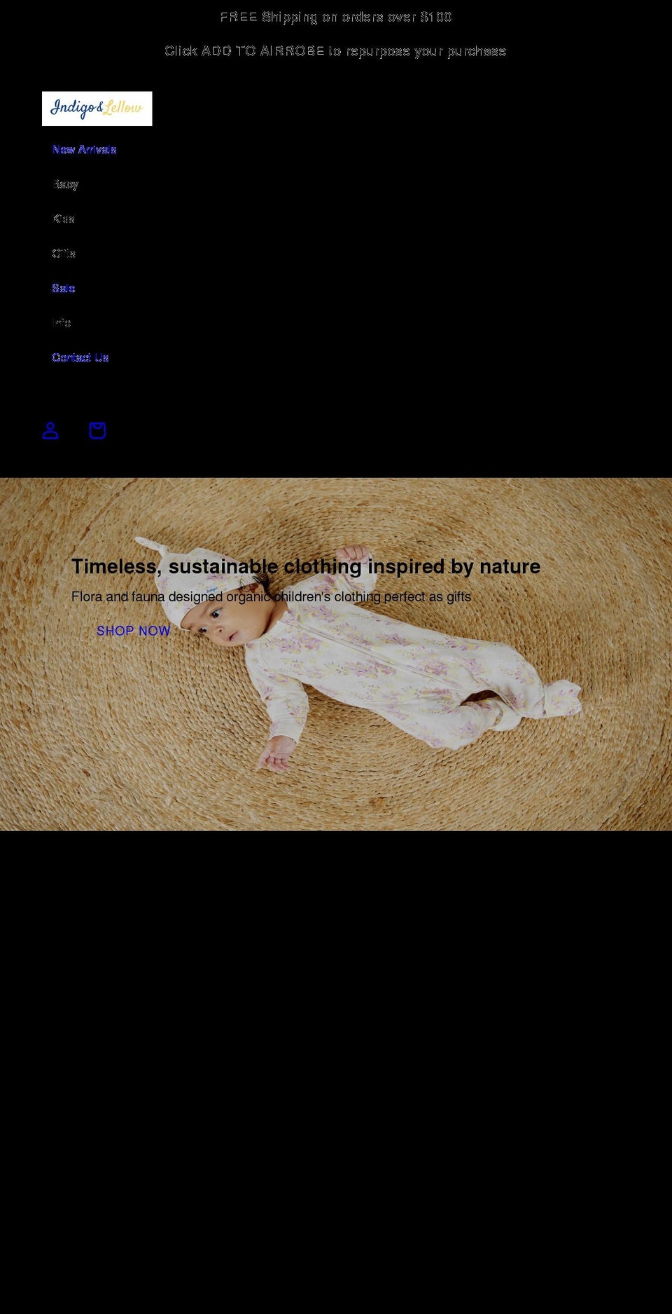 indigolellow.com — Shopify storefront screenshot