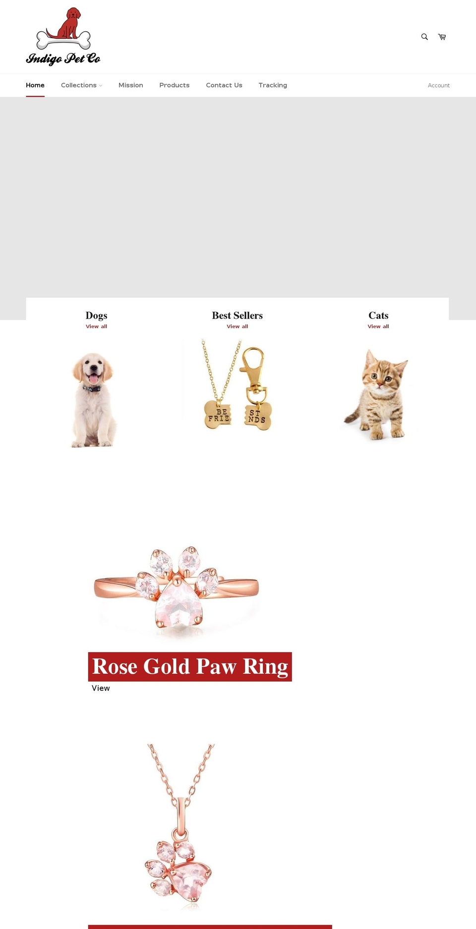 indigopetco.com shopify website screenshot