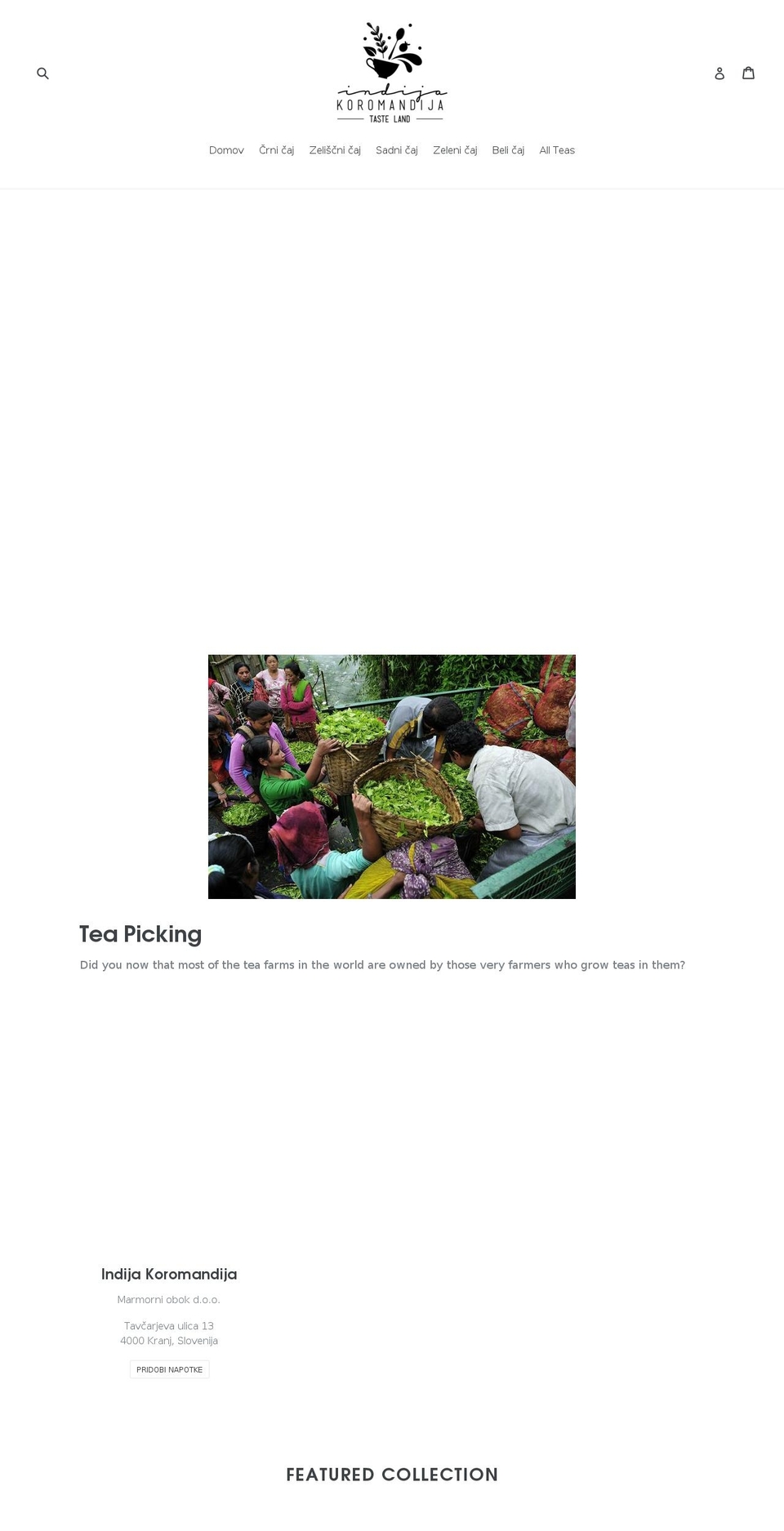indijakoromandija.com — Shopify storefront screenshot