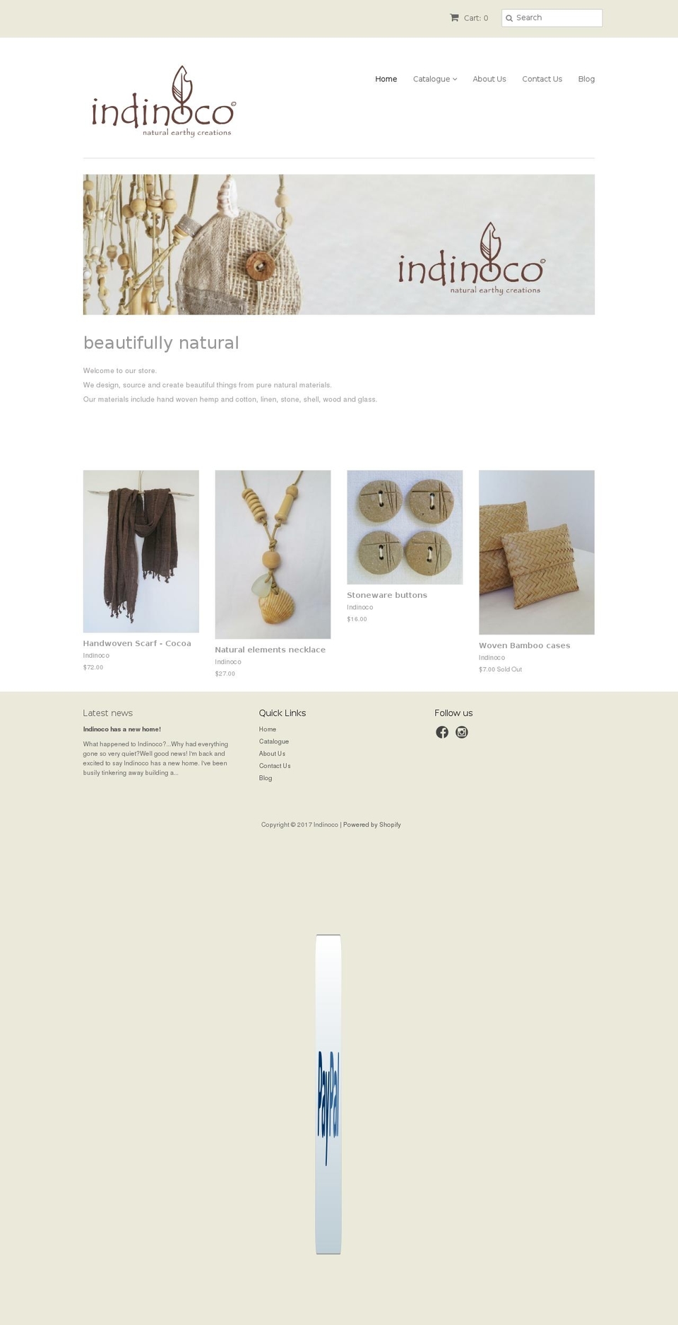 indinoco.com shopify website screenshot