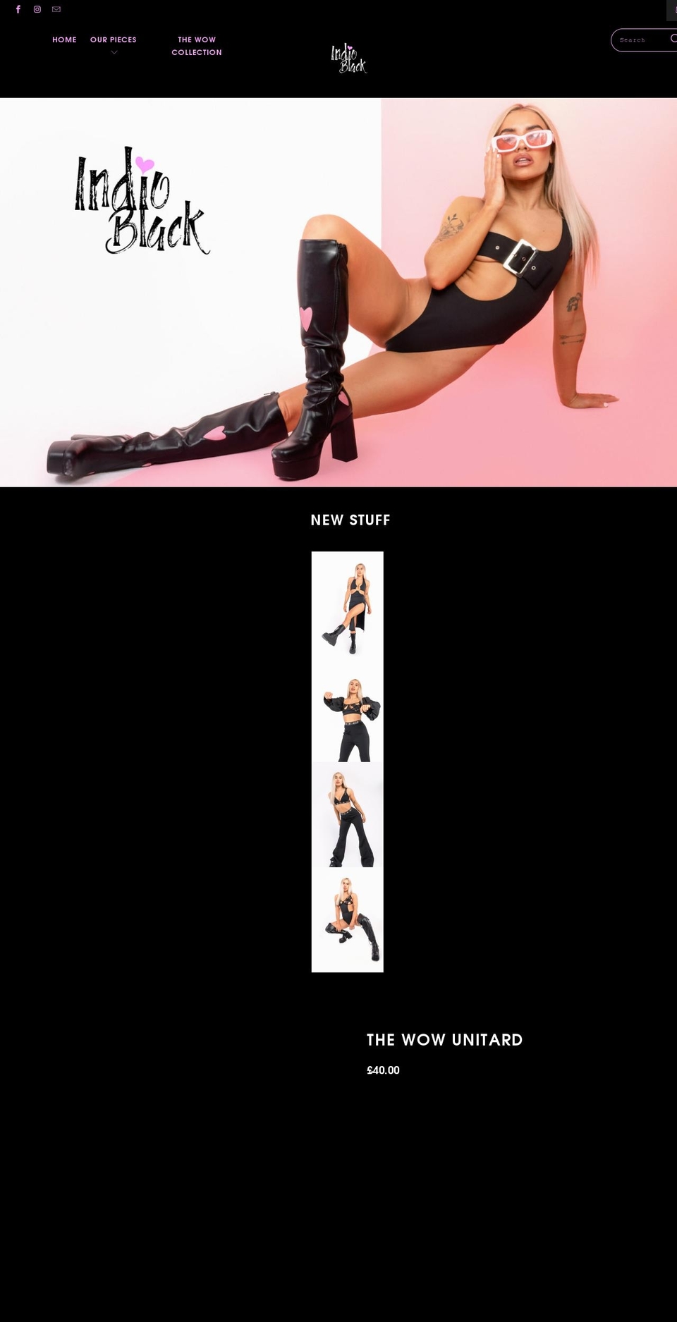 indioblack.com shopify website screenshot