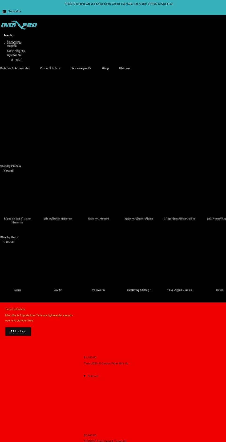indiprotools.com shopify website screenshot