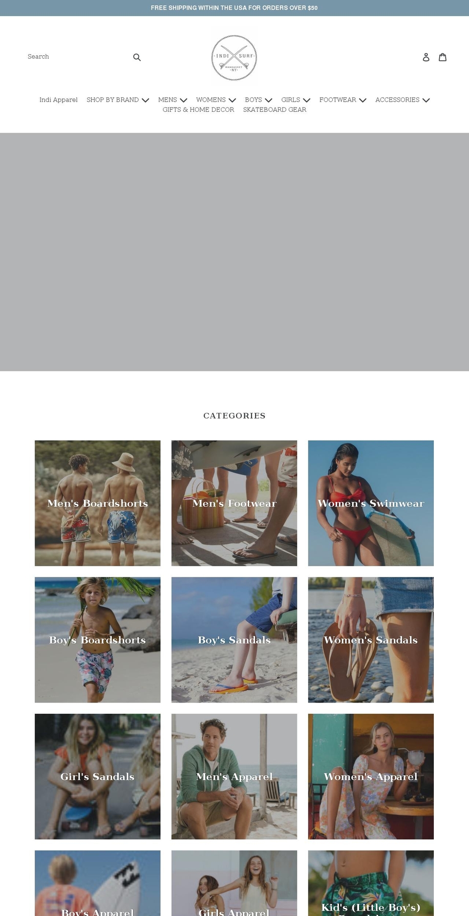 indisurf.com shopify website screenshot