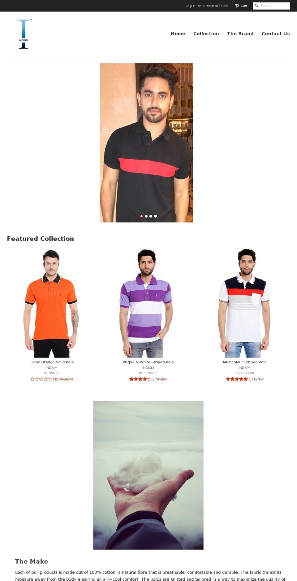 indiumwear.com shopify website screenshot