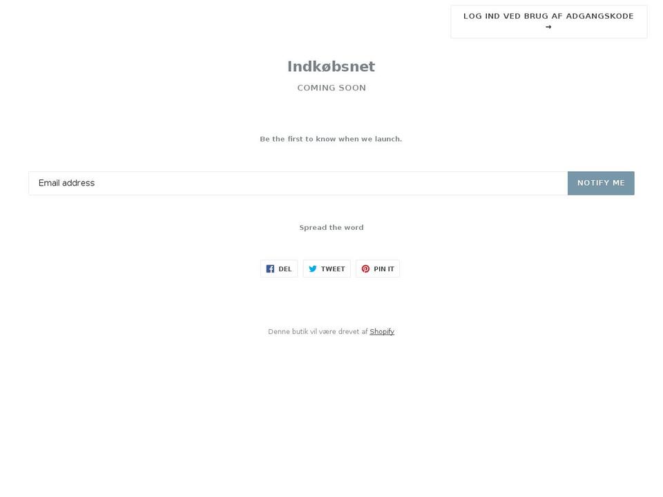 indkoebsnet.dk shopify website screenshot