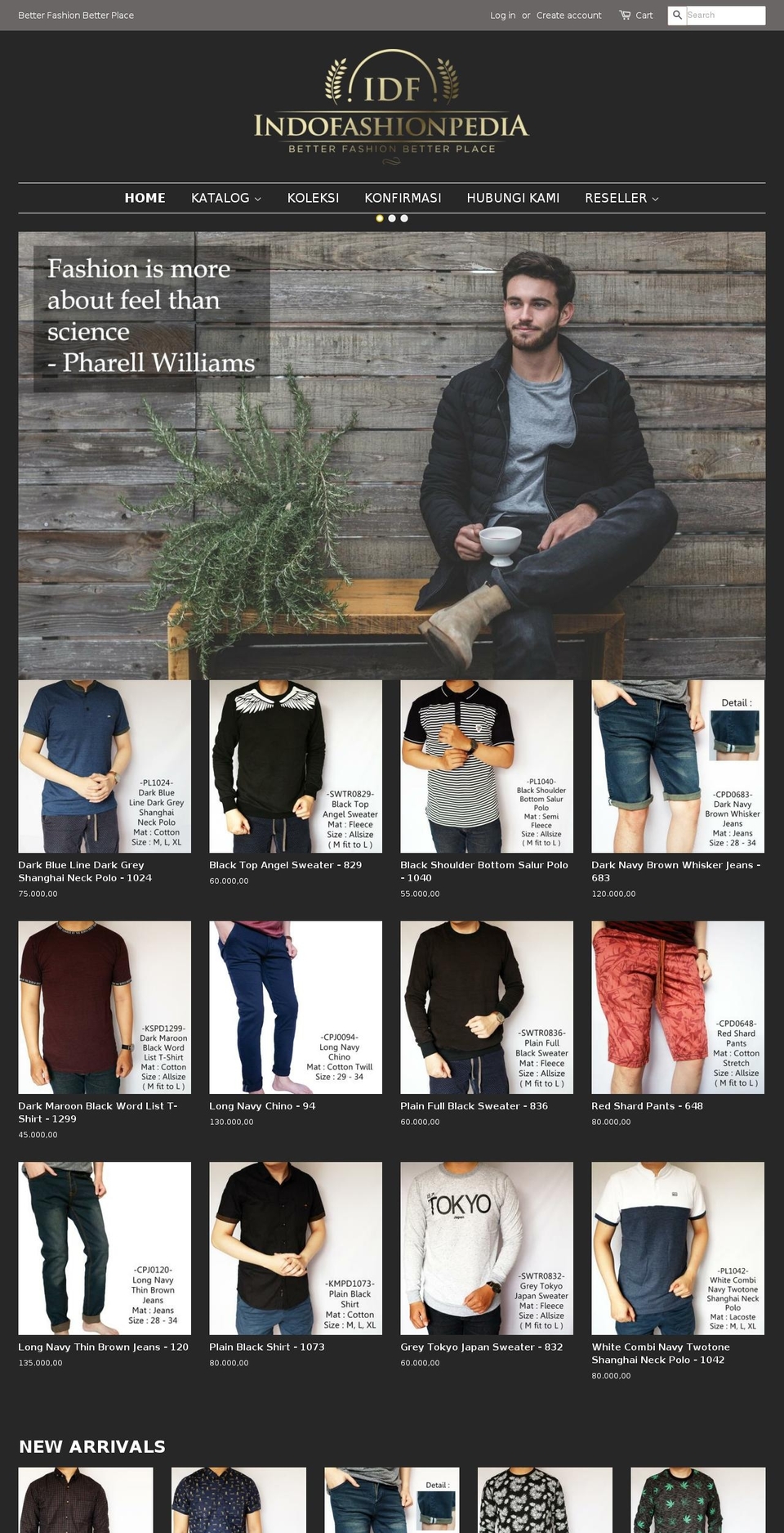 indofashionpedia.com — Shopify storefront screenshot