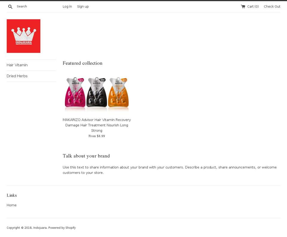 indojuara.store shopify website screenshot