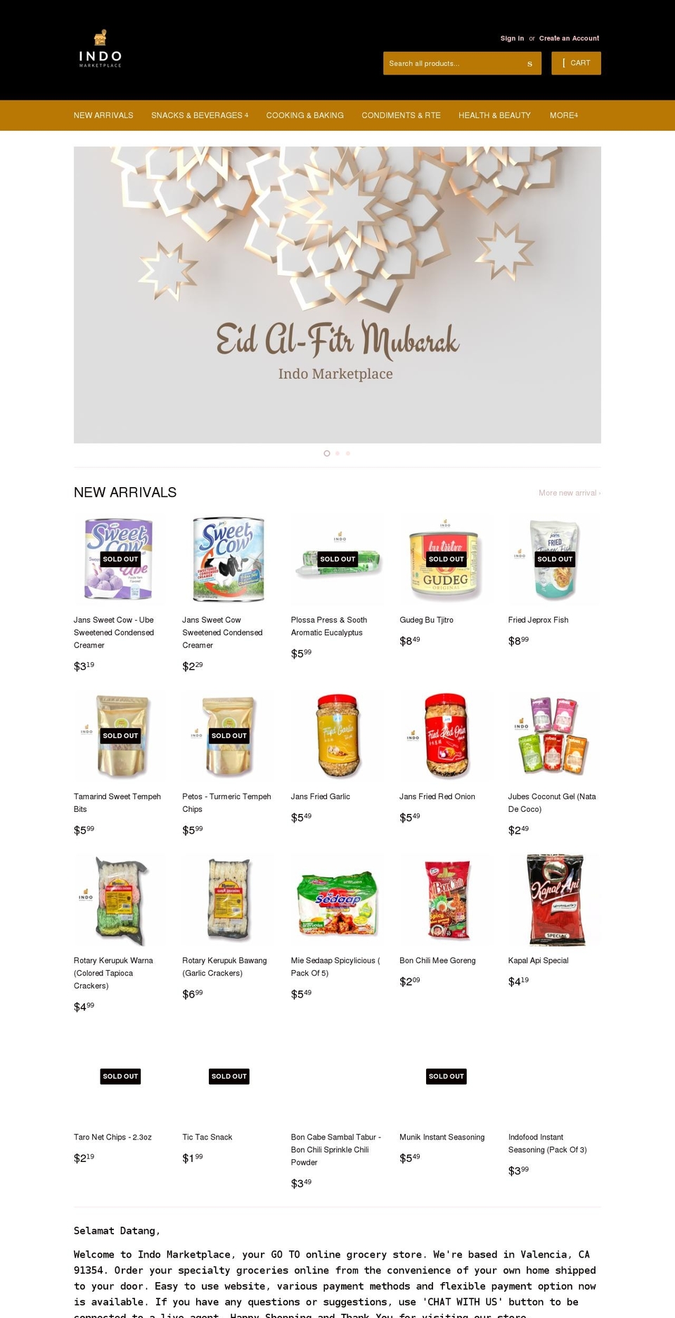 indomarketplace.net shopify website screenshot