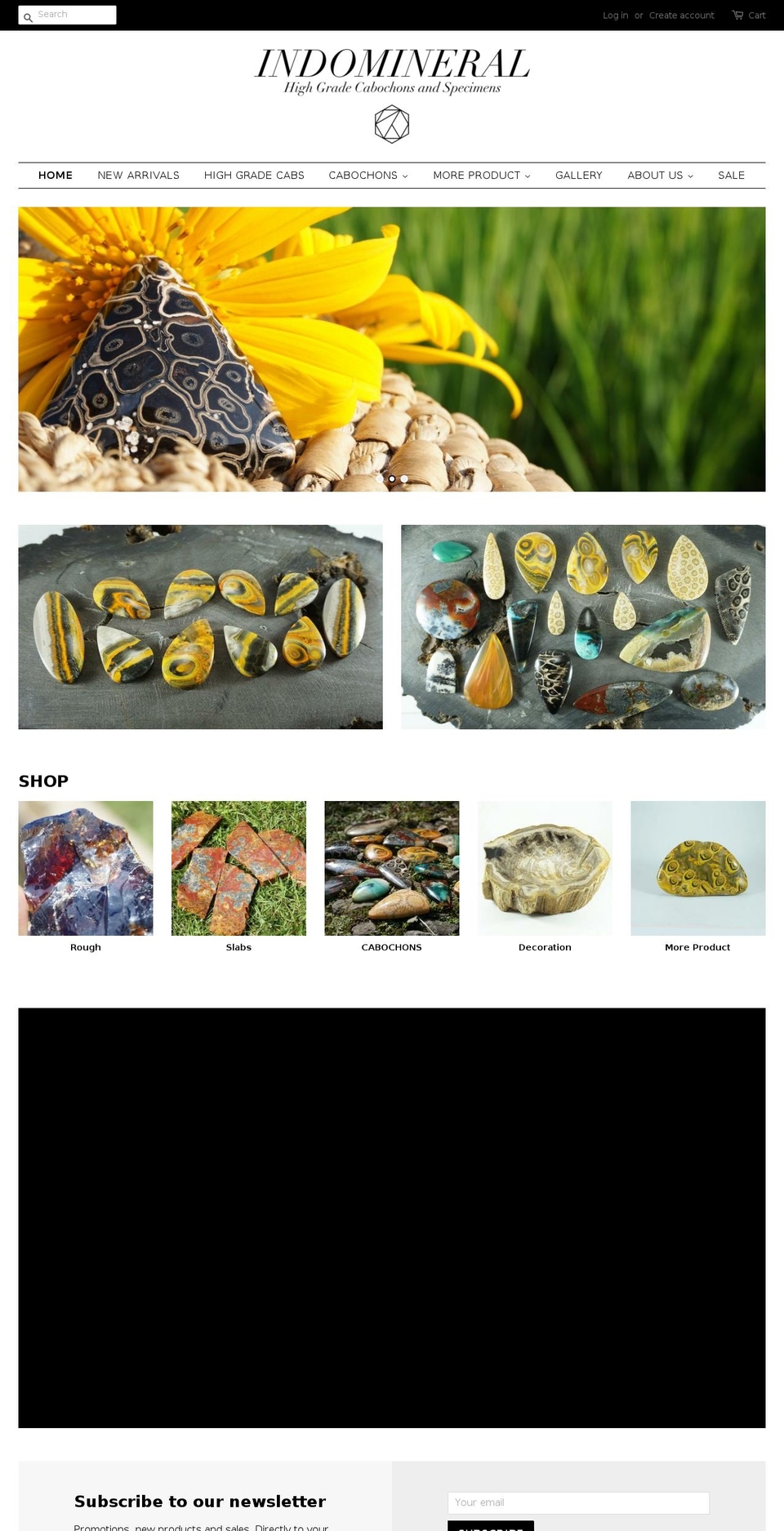 indomineral.com — Shopify storefront screenshot