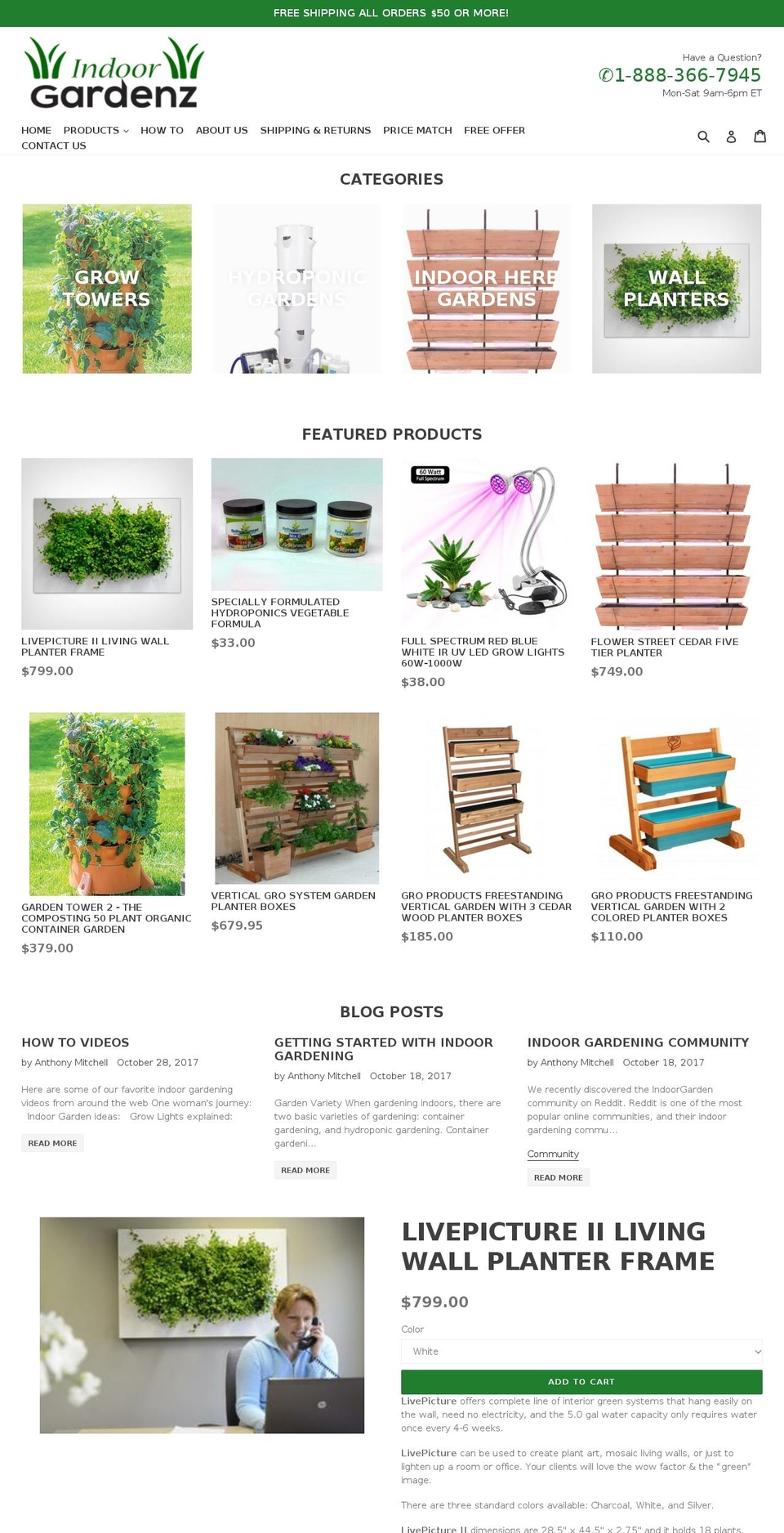 dsl-theme-6 Shopify theme site example indoorgardenz.com