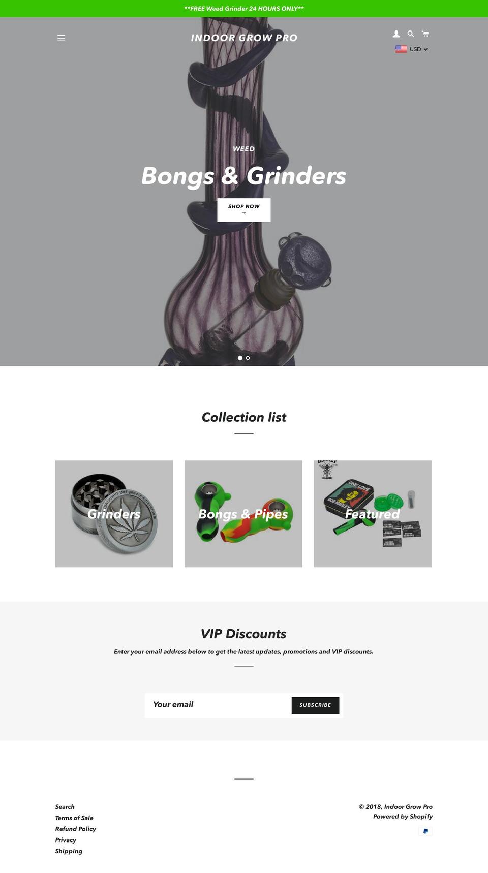 indoorgrowpro.com — Shopify storefront screenshot