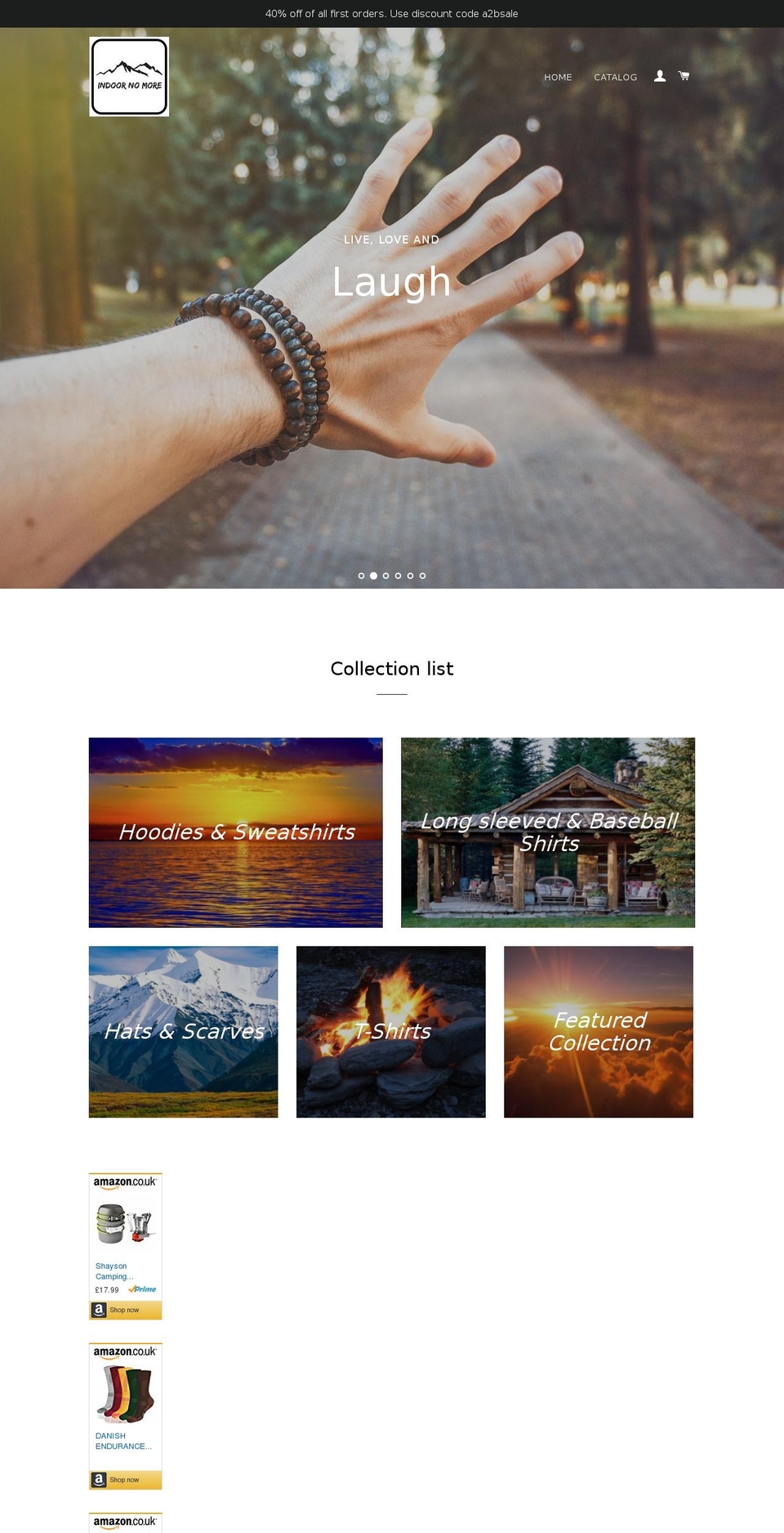 indoornomore.com — Shopify storefront screenshot
