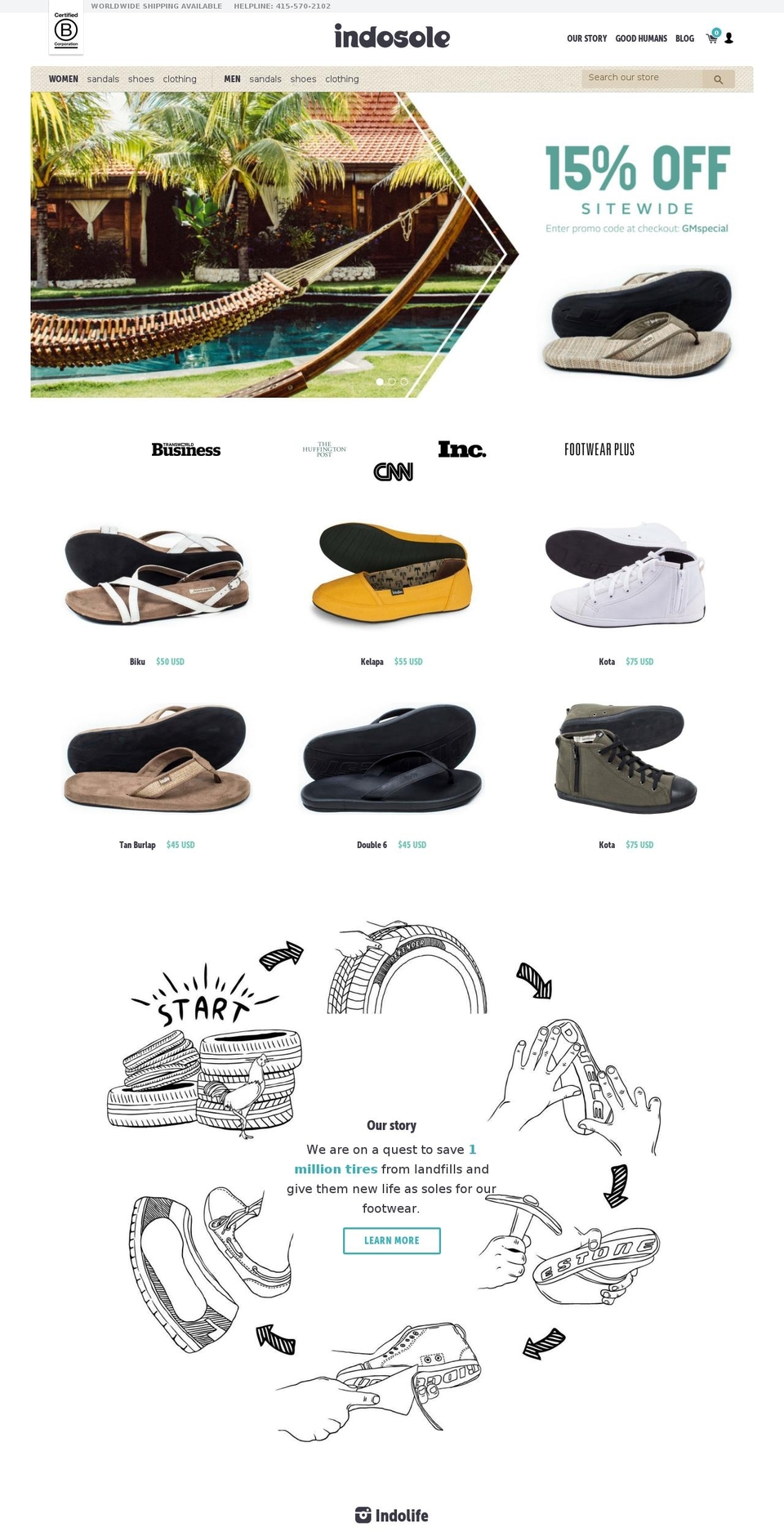 indosole.org shopify website screenshot