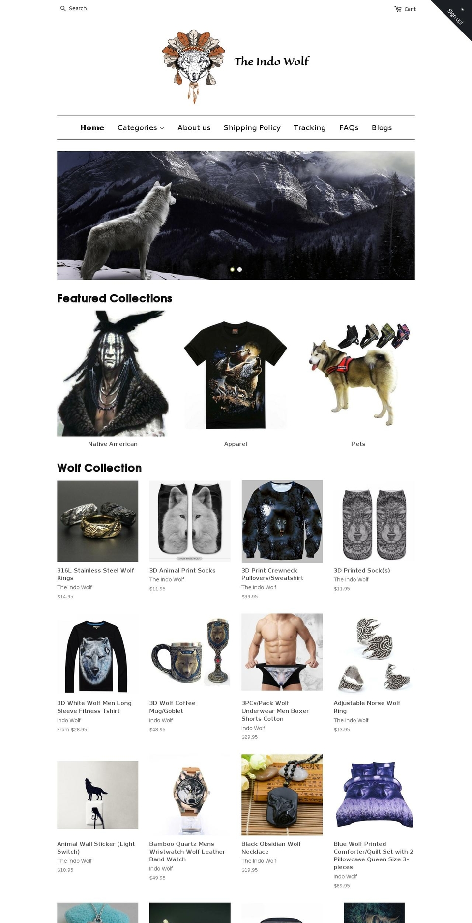 indowolf.com shopify website screenshot