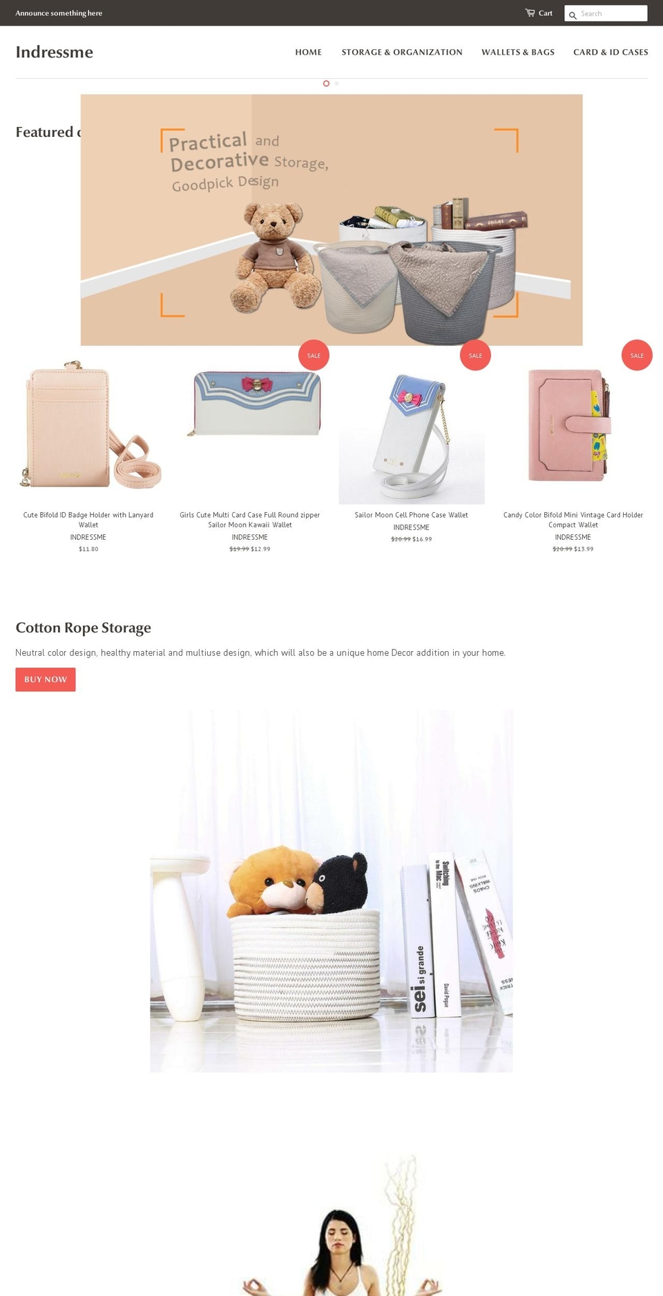 indressme.com shopify website screenshot