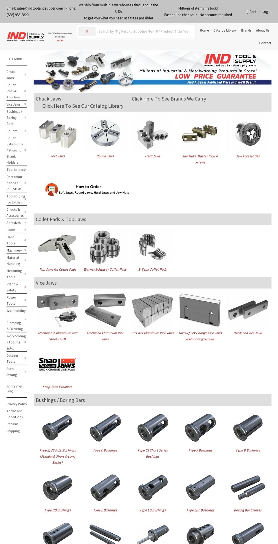 Theme transfer Shopify theme site example indtoolandsupply.com