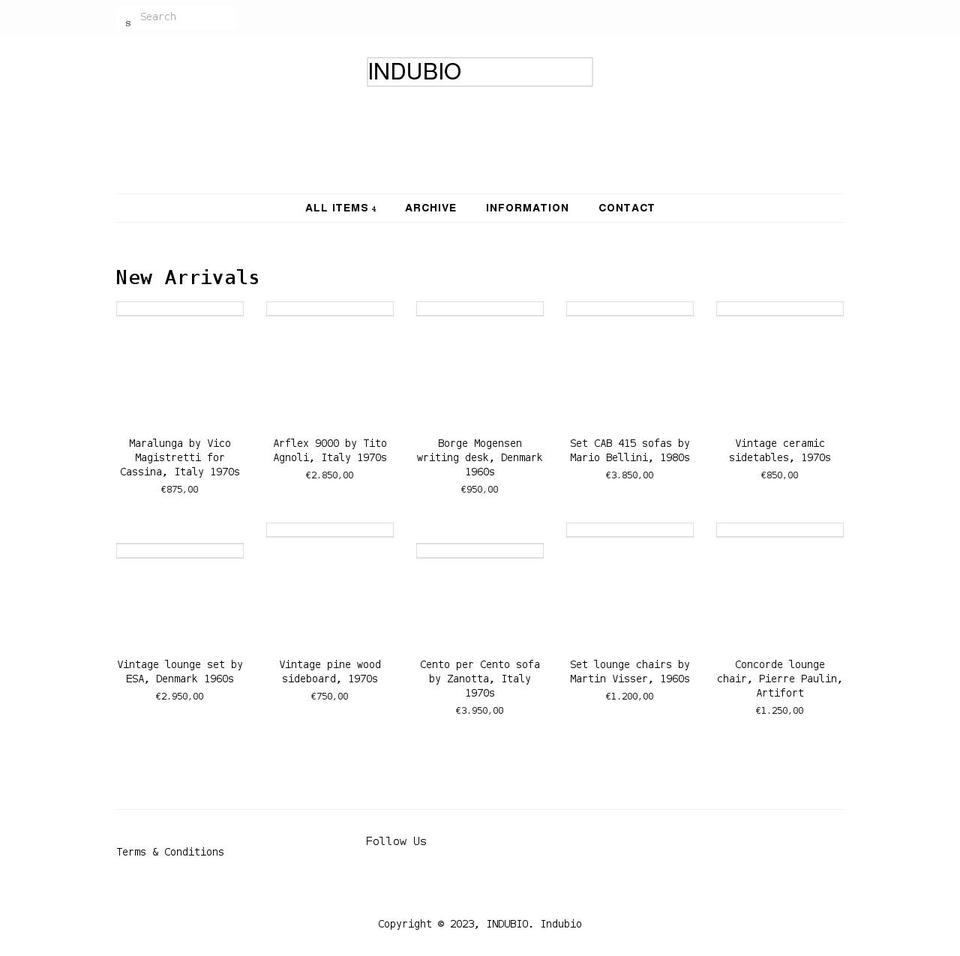 indubio.nl shopify website screenshot