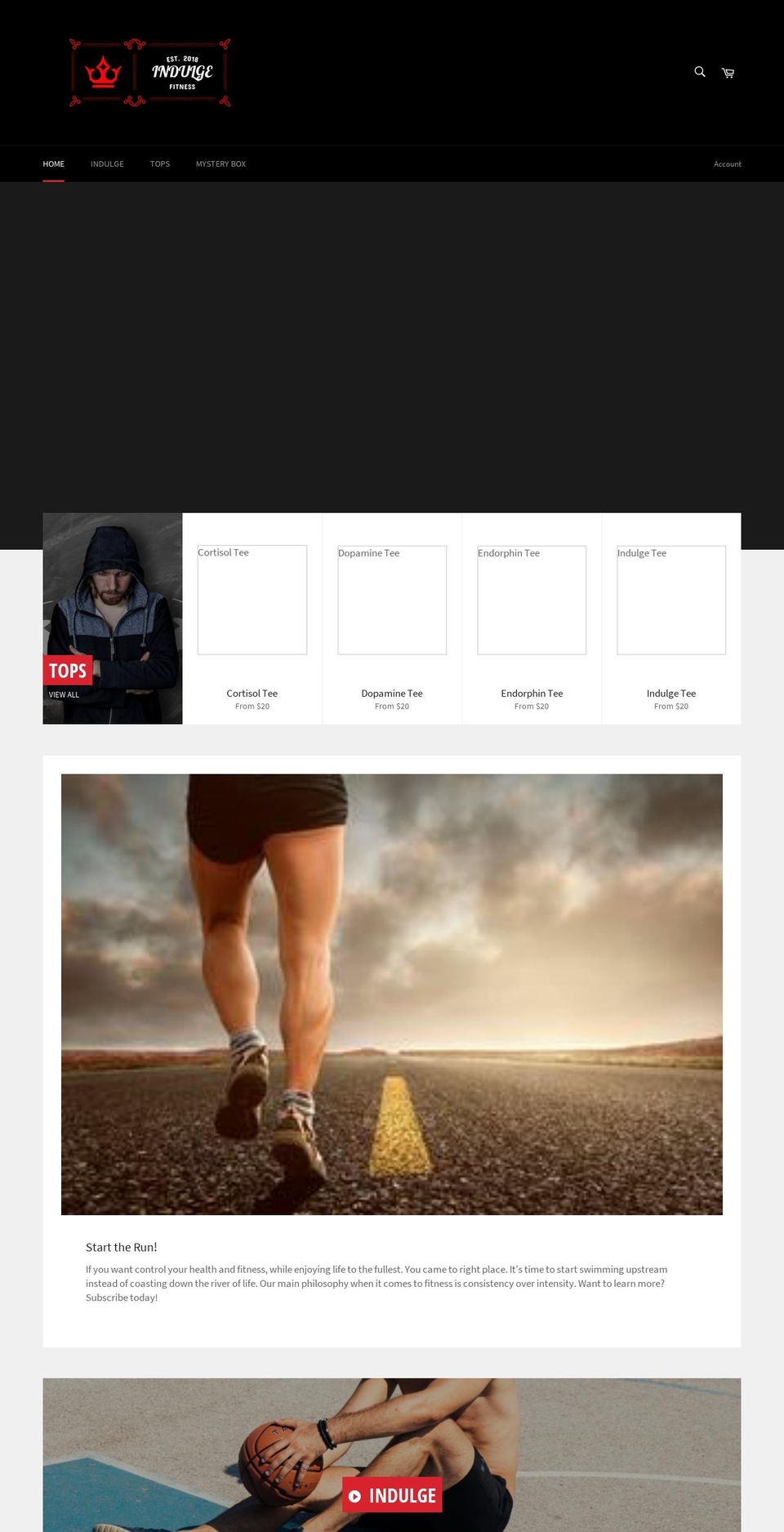 indulgefitness.com shopify website screenshot