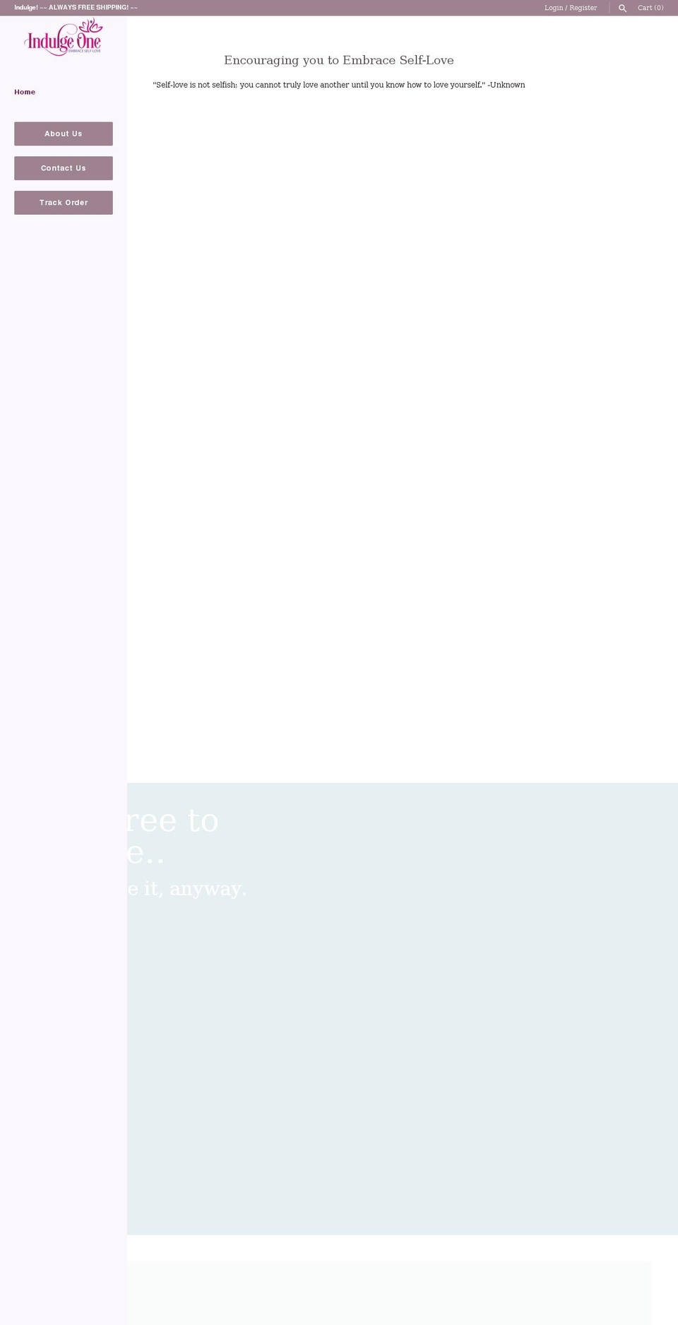 indulgeone.com shopify website screenshot