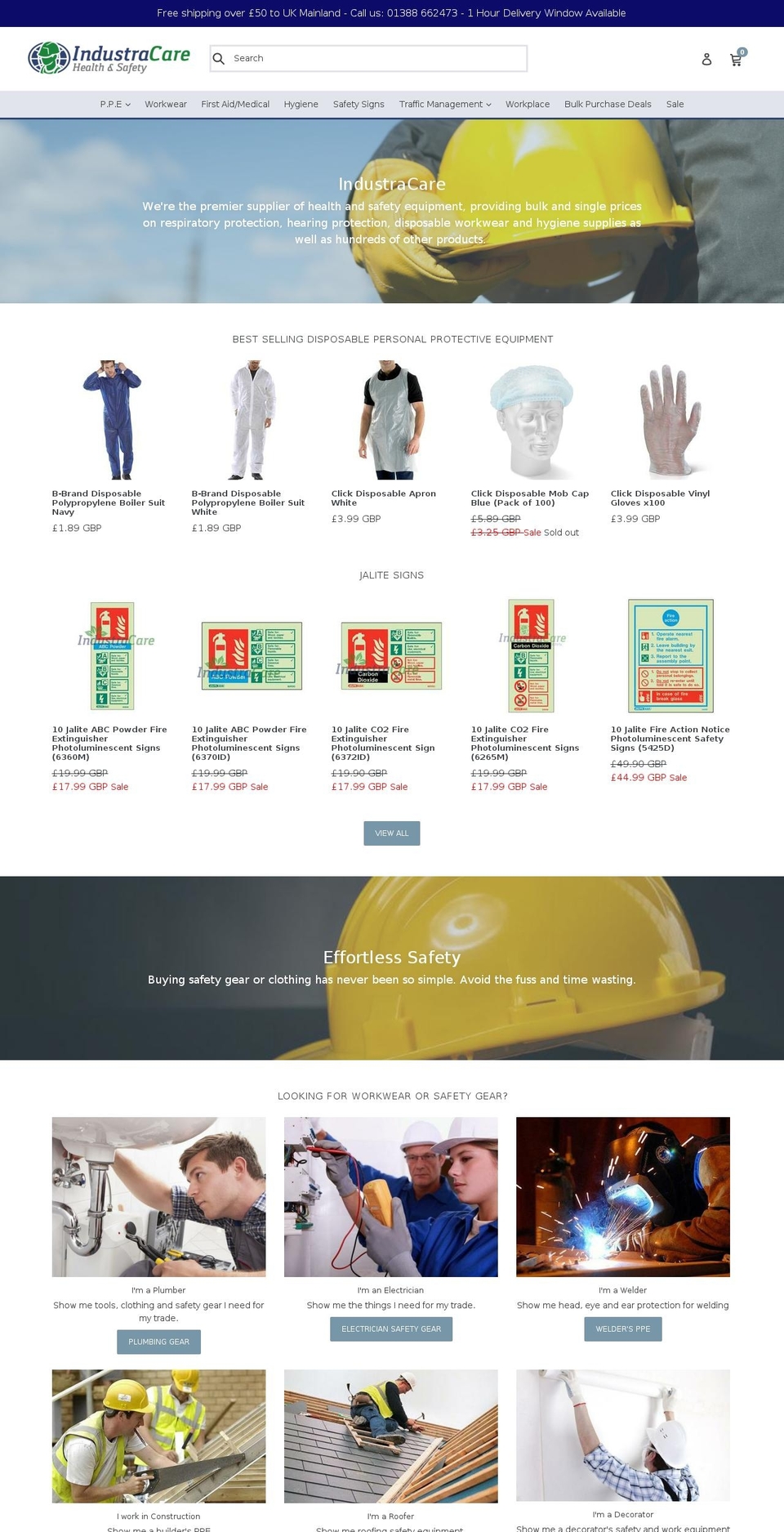 industracare.com shopify website screenshot