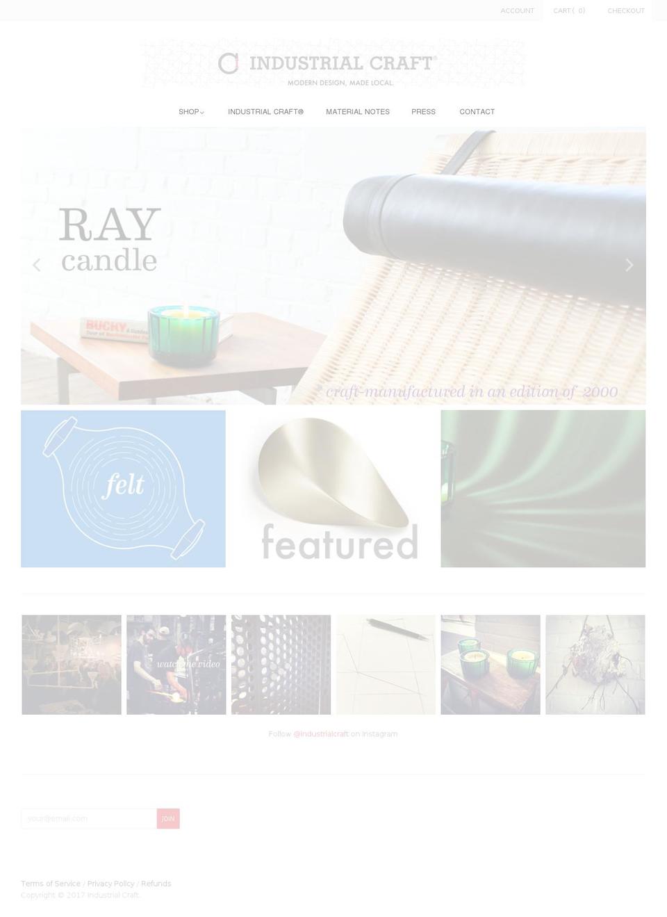 industrial-craft.com shopify website screenshot