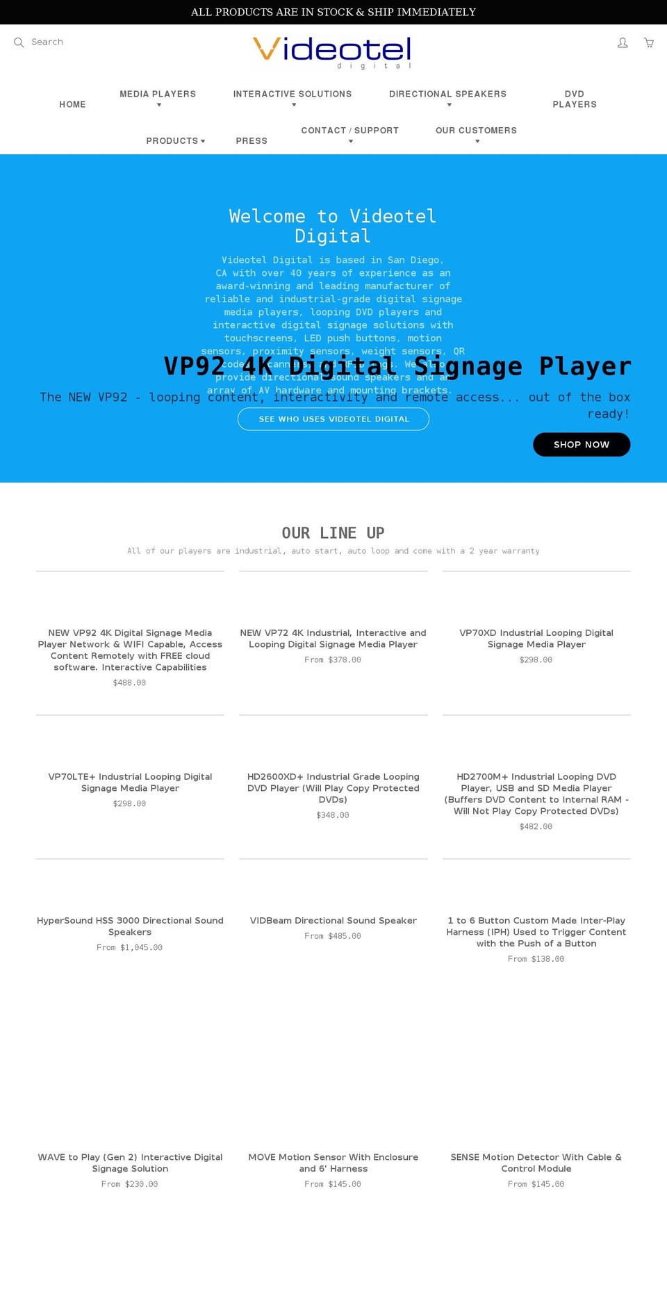 industrial-dvd.com shopify website screenshot