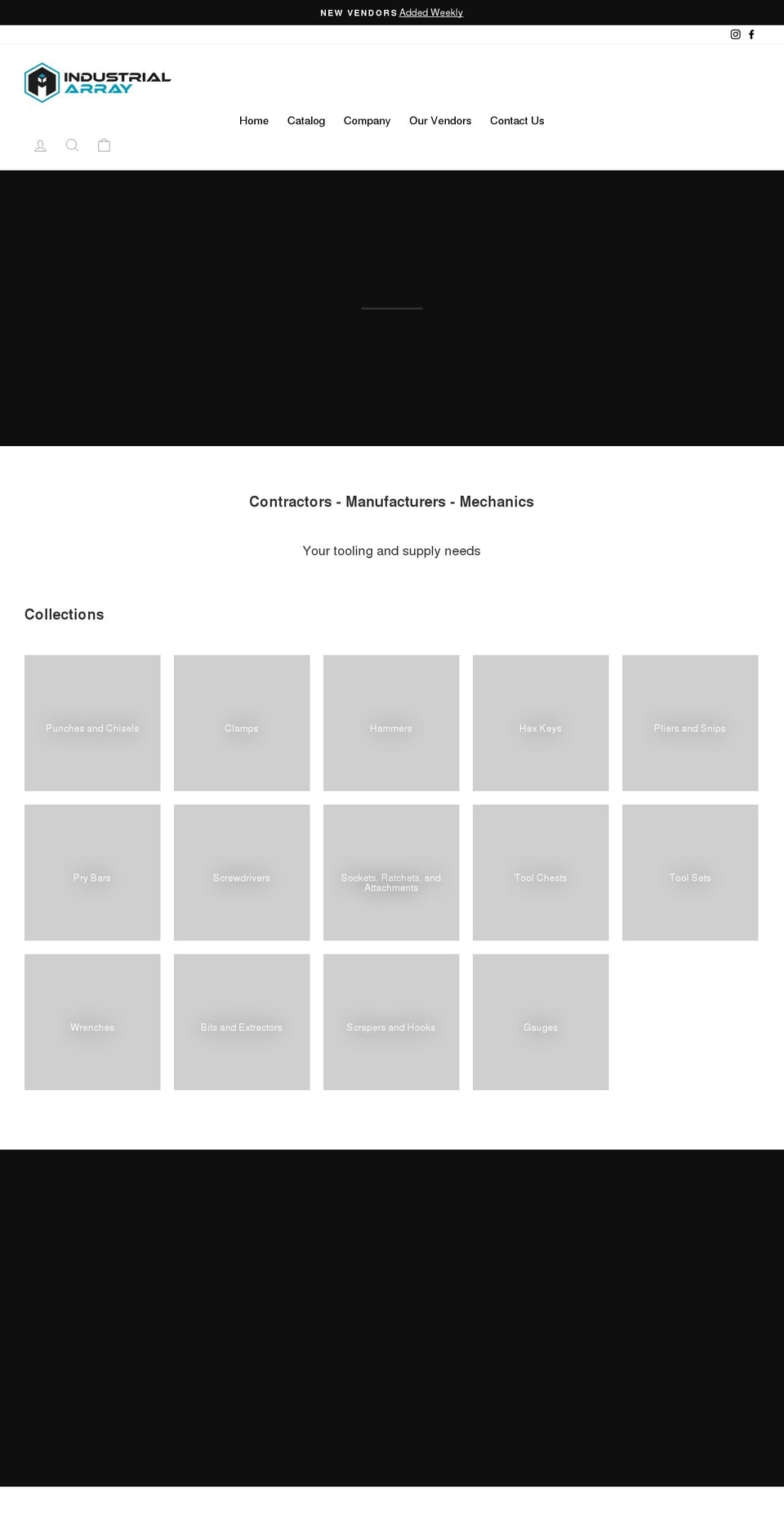 industrialarray.com shopify website screenshot