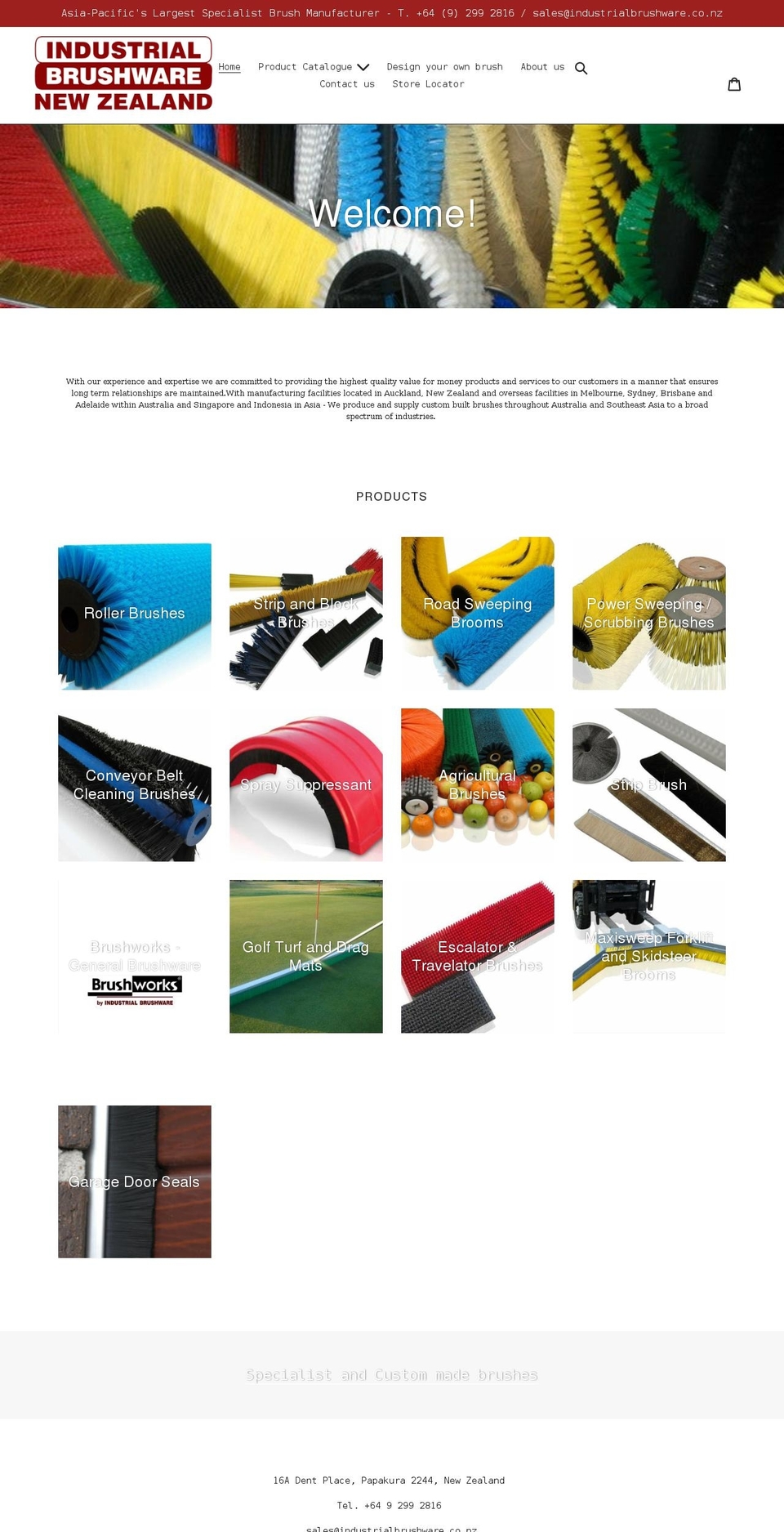 industrialbrushware.co.nz shopify website screenshot