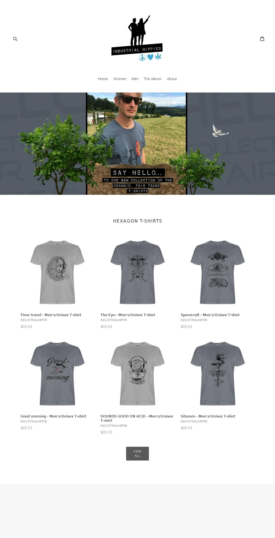 industrialhippies.com — Shopify storefront screenshot
