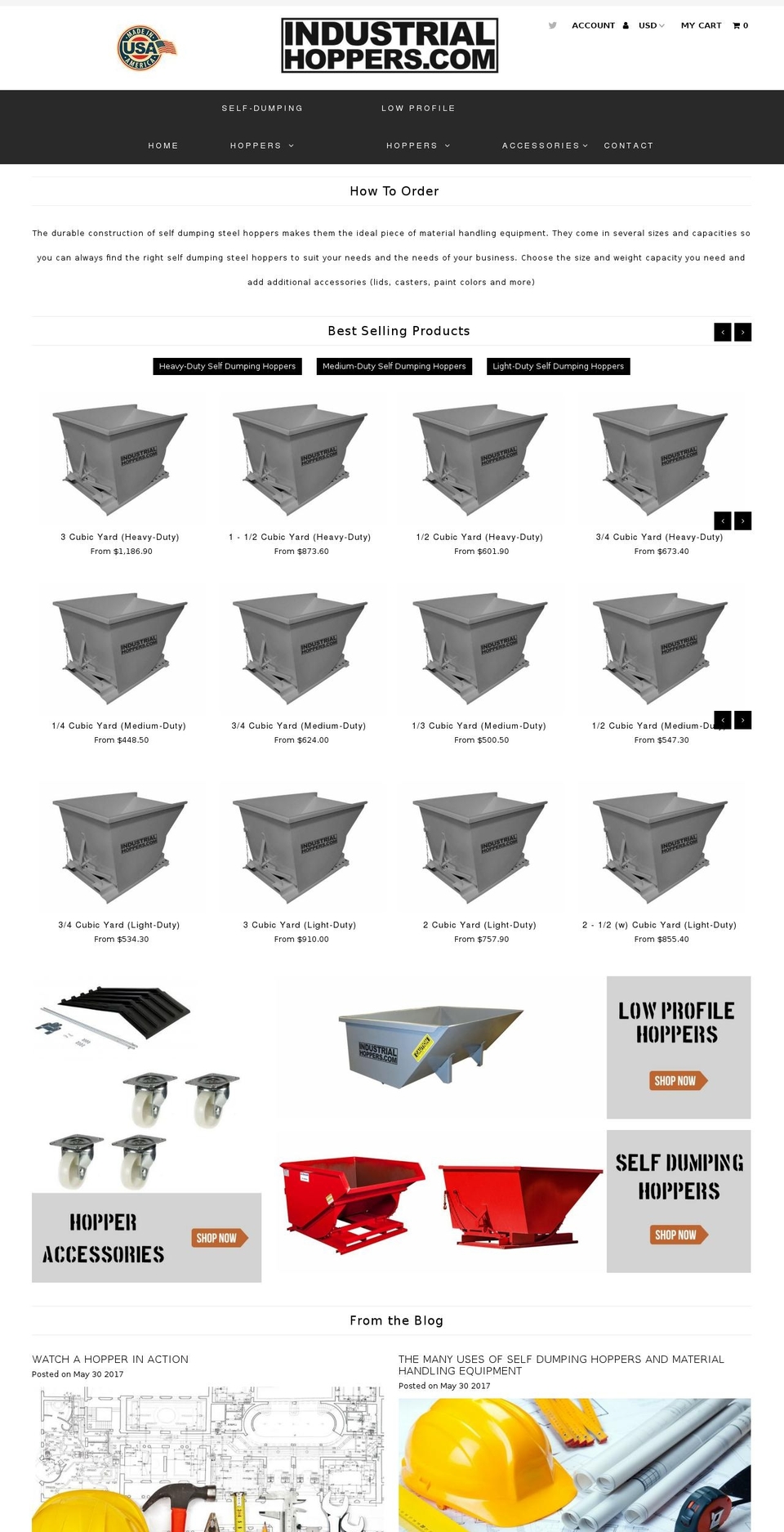 industrialhoppers.com — Shopify storefront screenshot