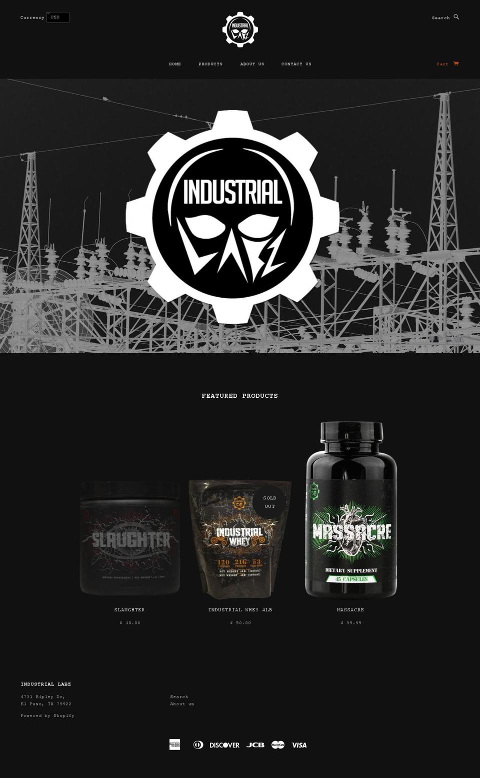 industriallabz.com shopify website screenshot