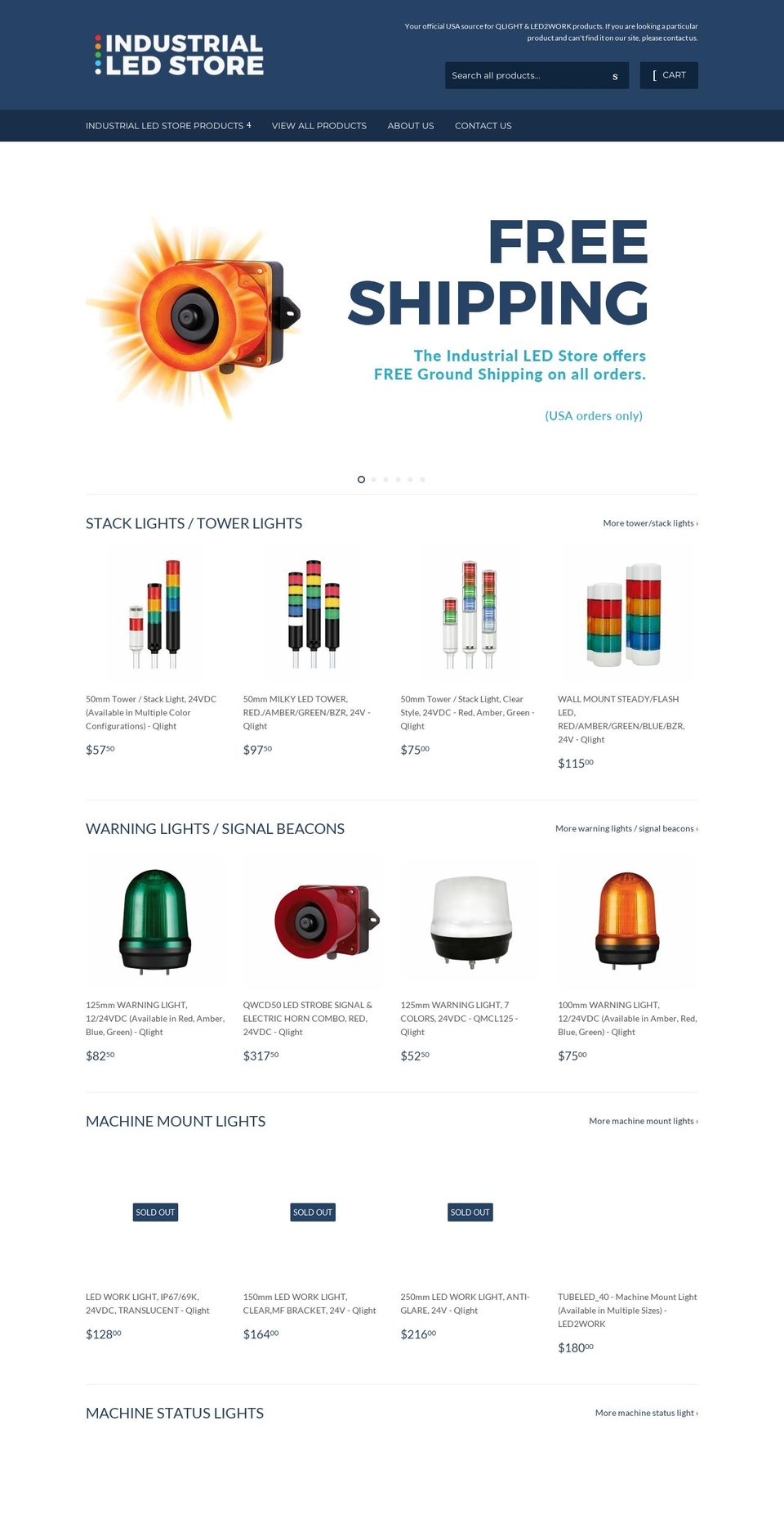 industrialledstore.com shopify website screenshot