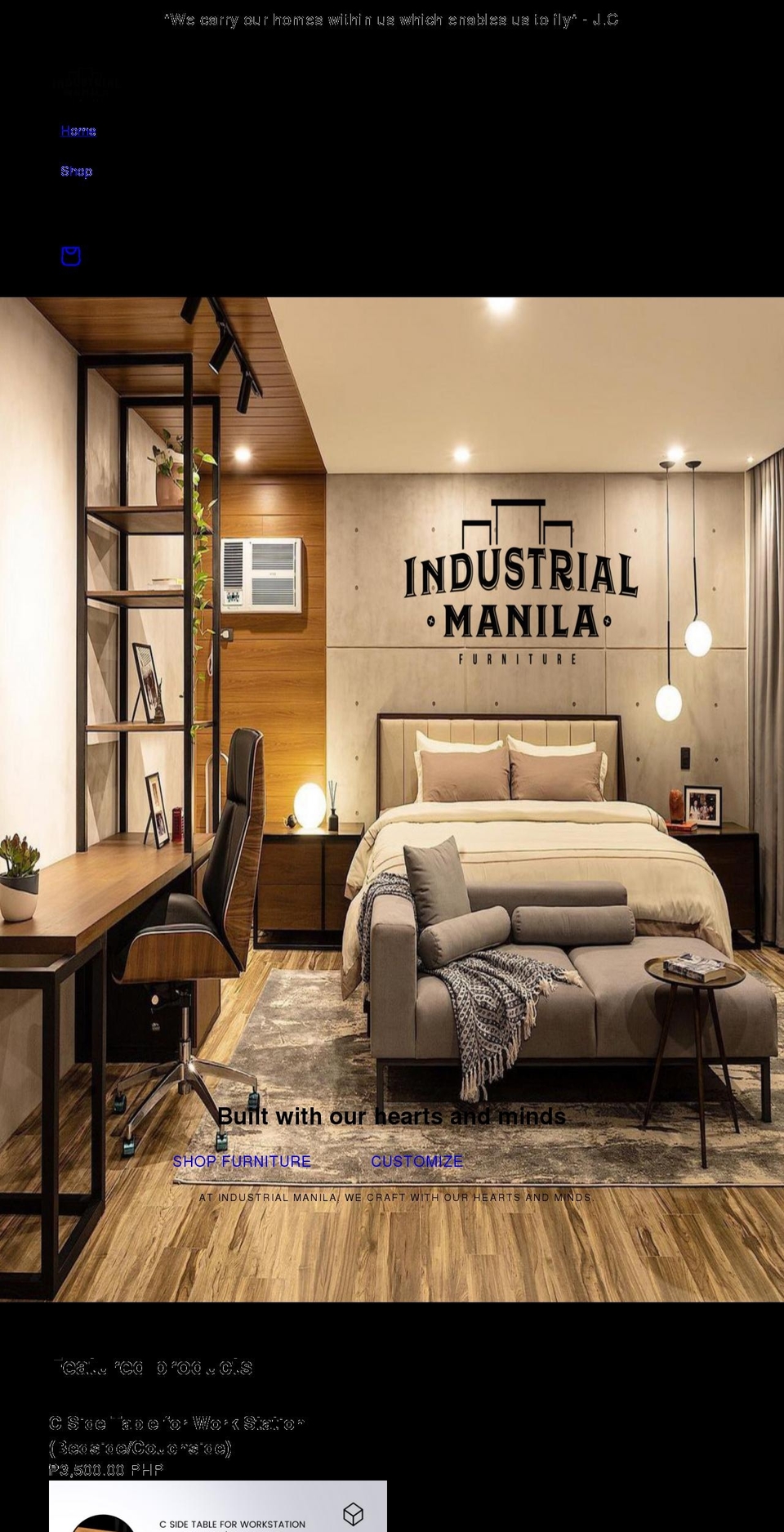 industrialmanila.com shopify website screenshot